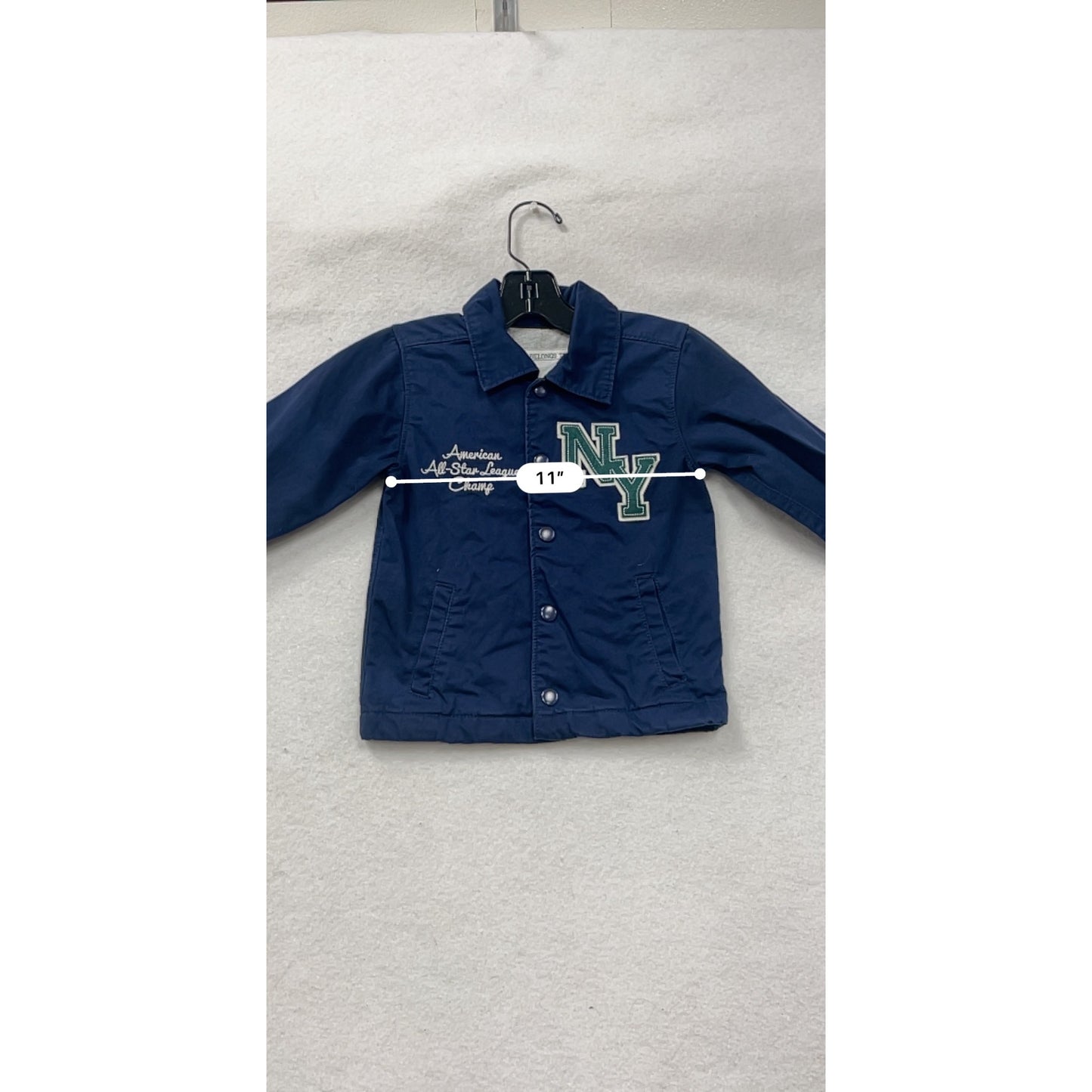 Boys Navy NY Jacket By Carters 4T American All-Star League Champ #6743