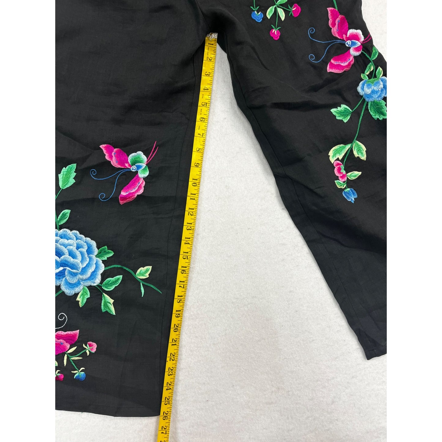 Women’s Wide Leg Floral Embroidered Pants #2652