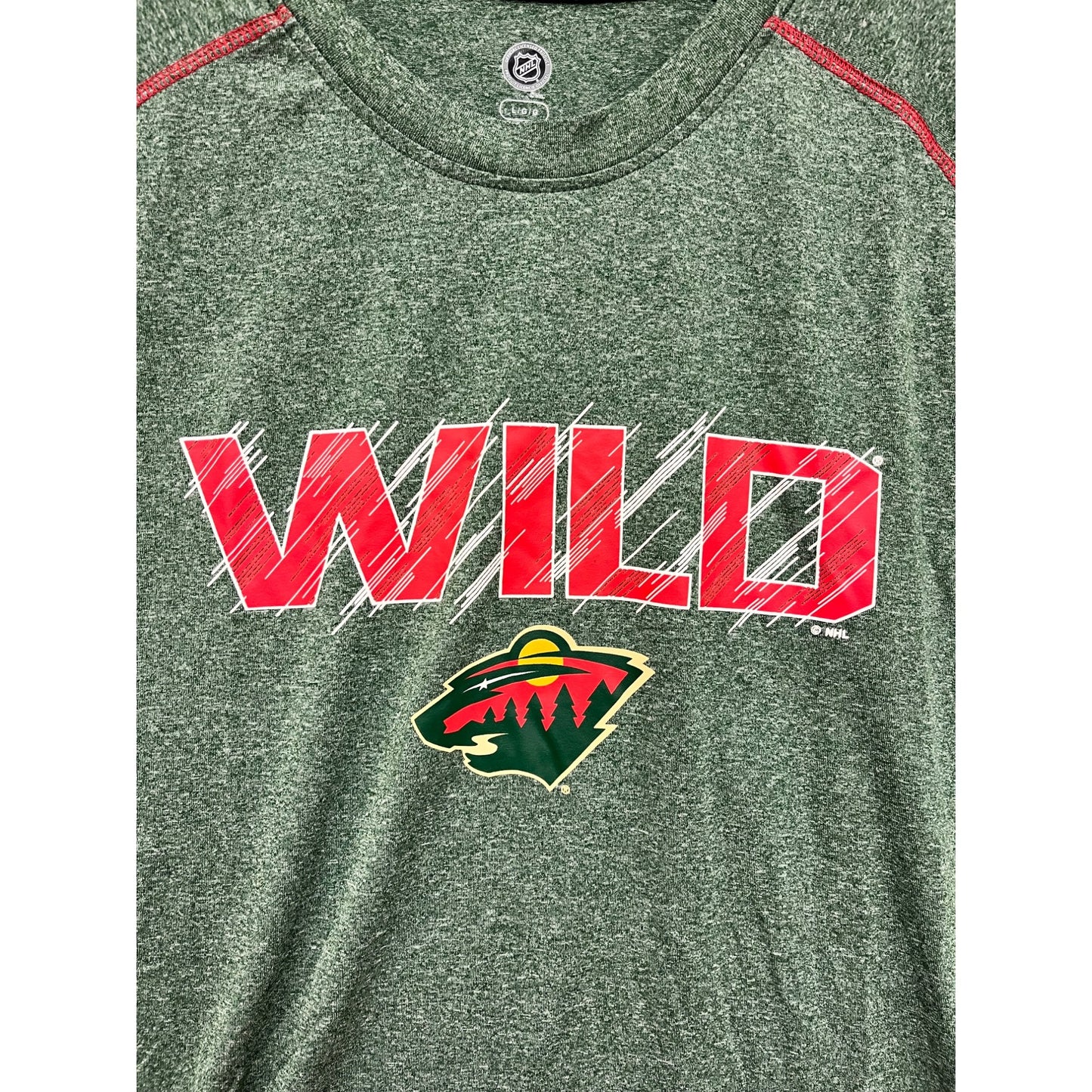 Minnesota Wild NHL Mens Green Short Sleeve T-Shirt Size L #6466