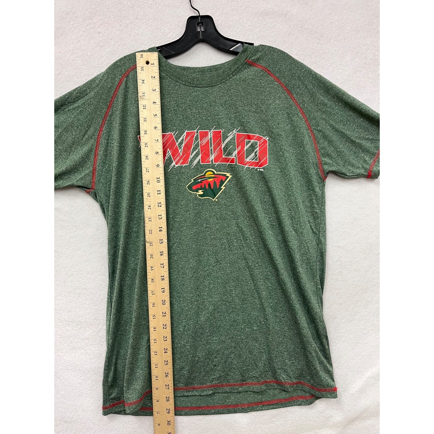 Minnesota Wild NHL Mens Green Short Sleeve T-Shirt Size L #6466