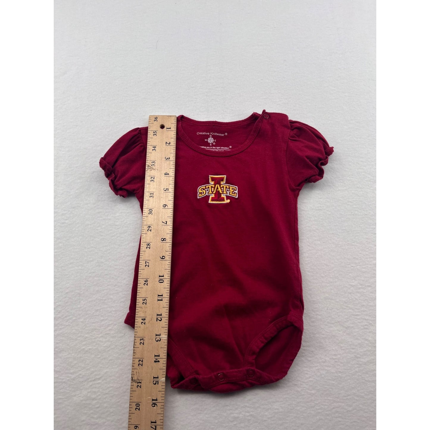 Iowa State University Baby One Piece Size 12M Creative Knitwear 100% Cotton #6153