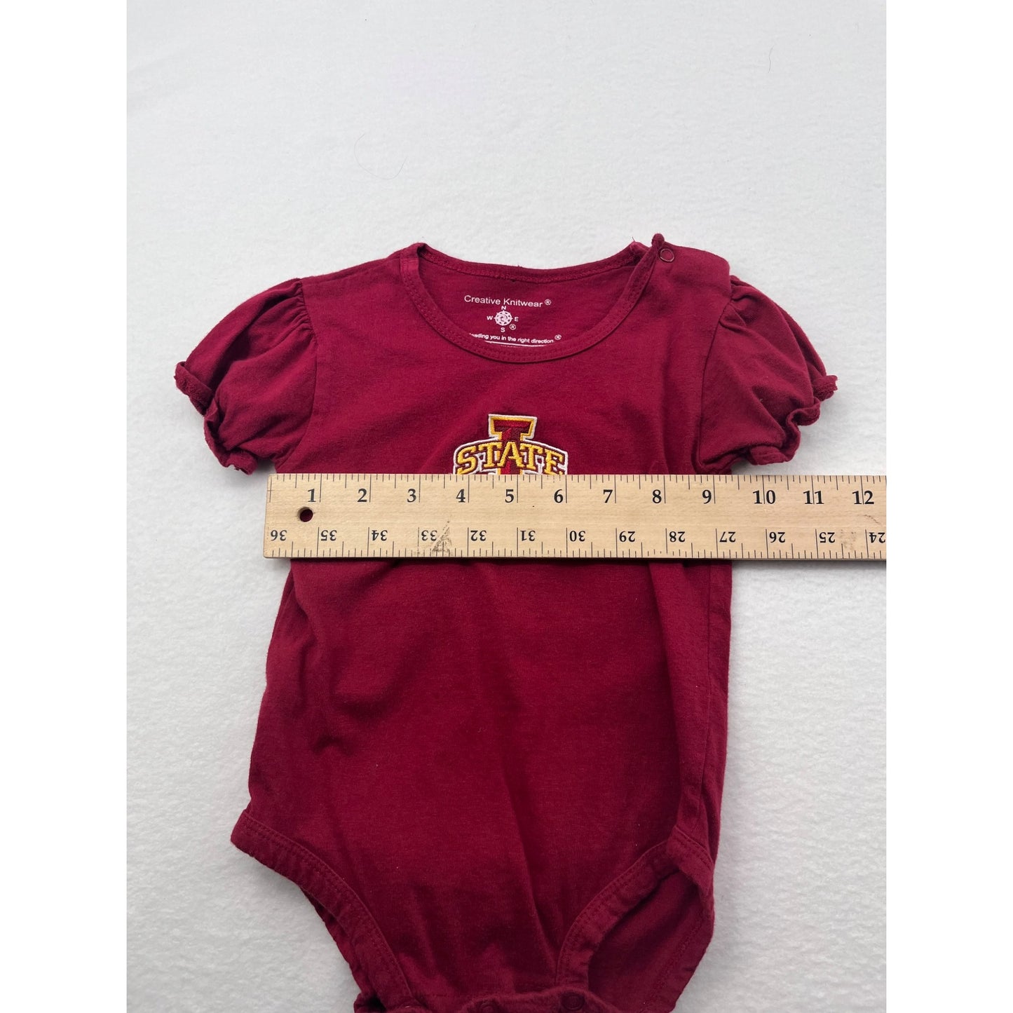 Iowa State University Baby One Piece Size 12M Creative Knitwear 100% Cotton #6153