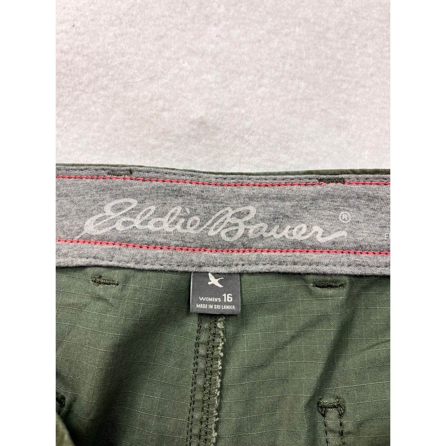 Eddie Bauer Womens Green Patterned Shorts #6414