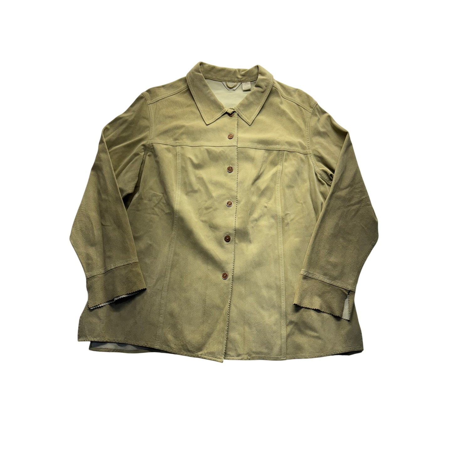 J. Jill Womens Genuine Leather Button-Up Jacket #5719