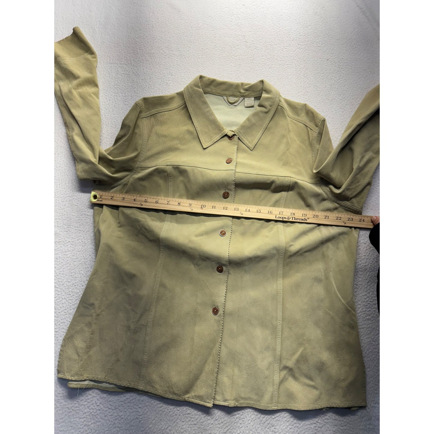 J. Jill Womens Genuine Leather Button-Up Jacket #5719