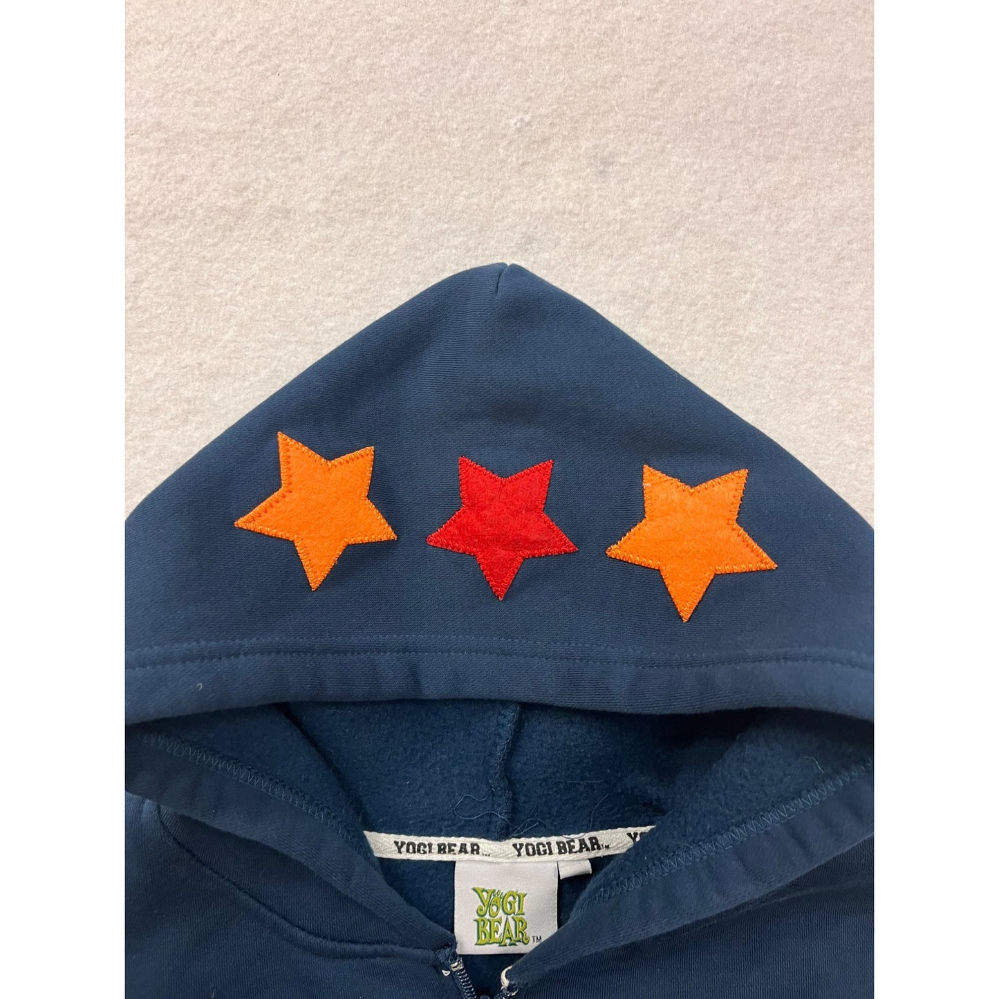 Yogi Bear Youth Large ZipUp Hoodie With Stars & "Best Trip Ever" Back #6240