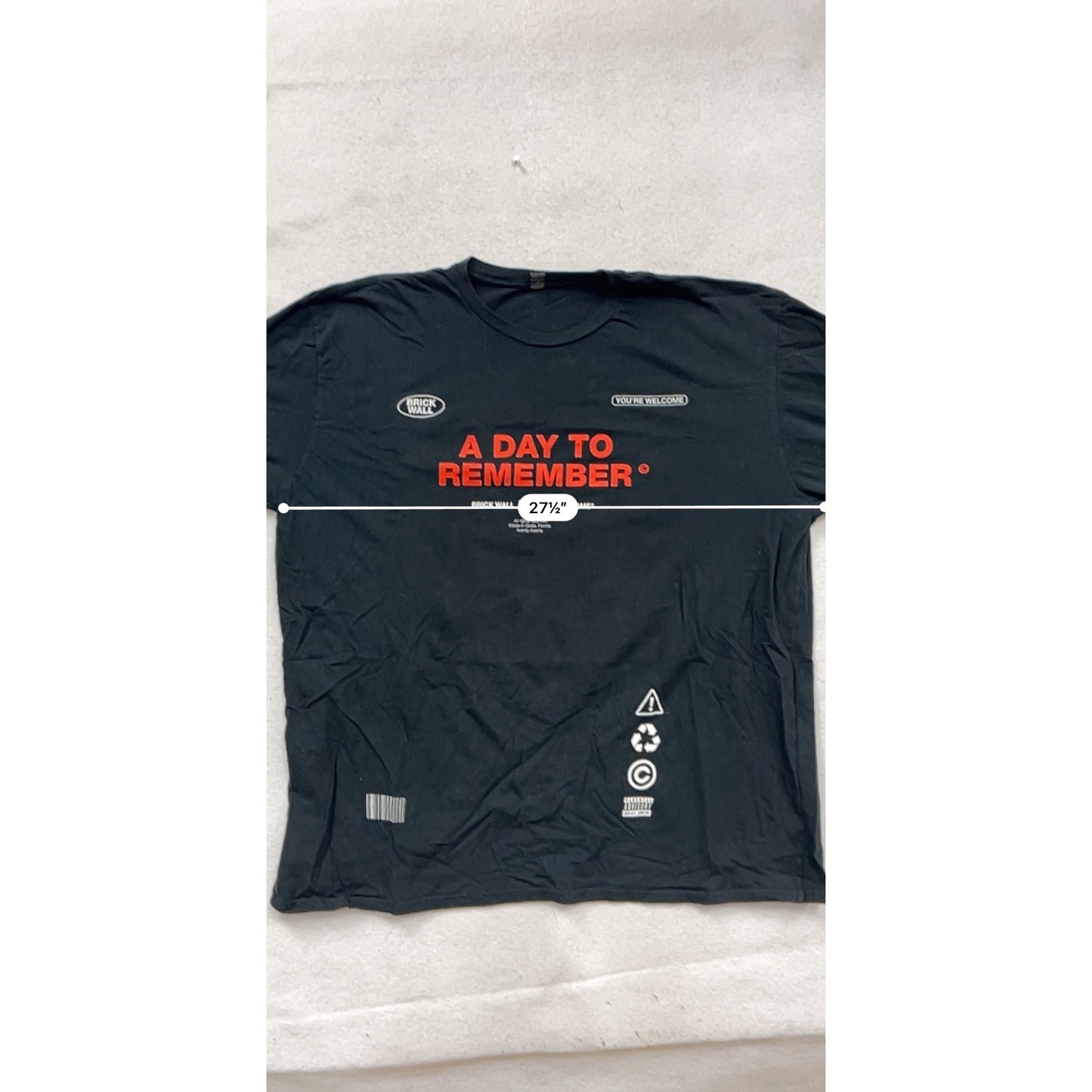 A Day To Remember Long Sleeve Band T-Shirt Black/Red #92A