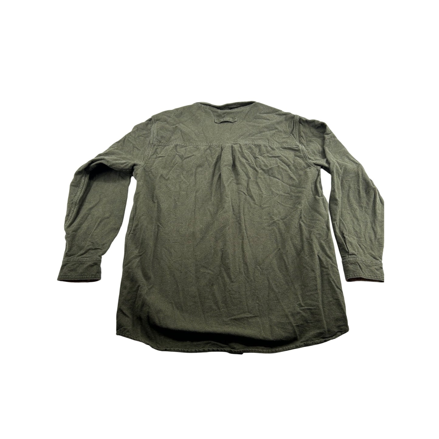 Legendary Whitetails Buck Camp Flannel Olive Green Long Sleeve Corduroy Collar #6655