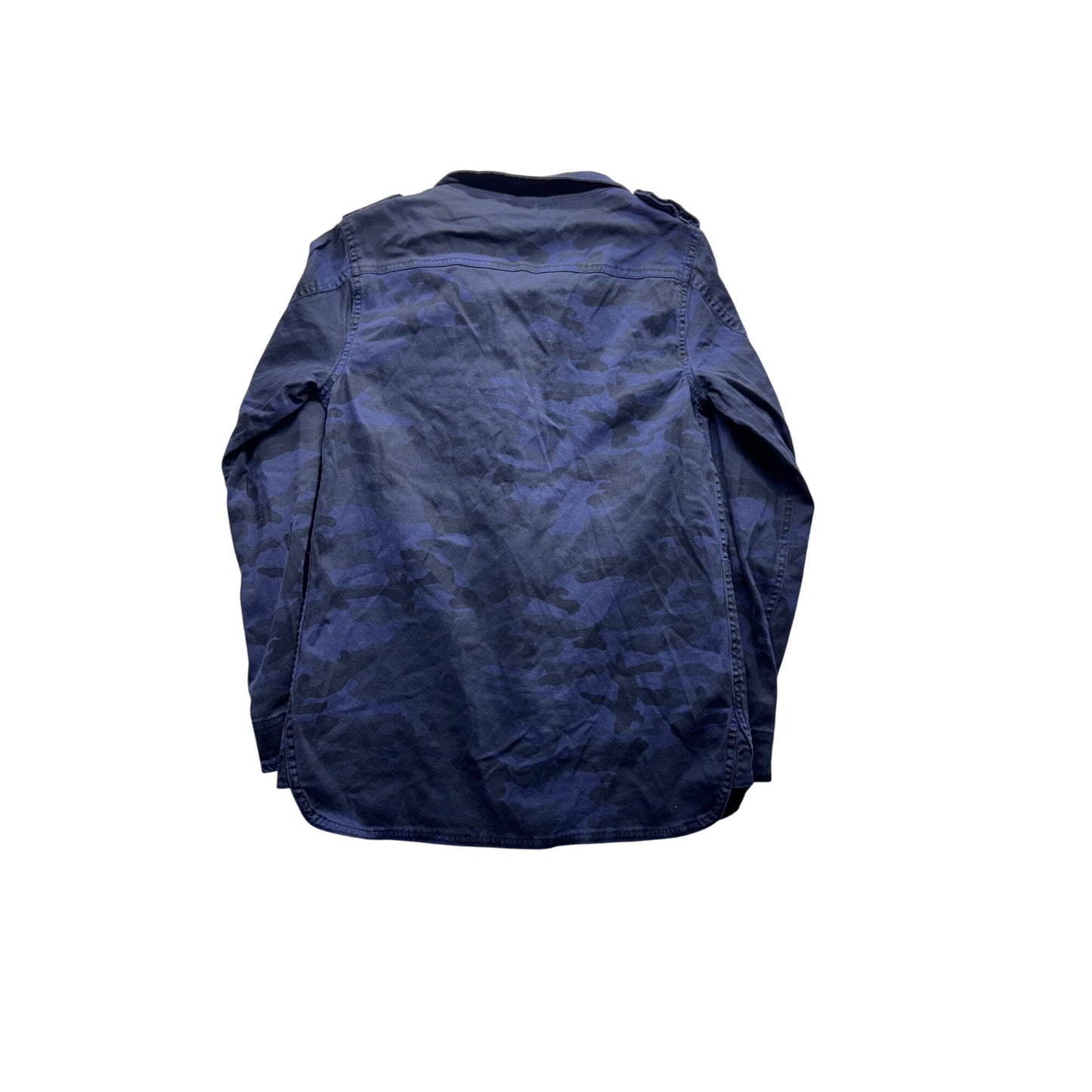 Kersh Camo Jacket XS Blue Long Sleeve Cotton Blend With Pockets #9069
