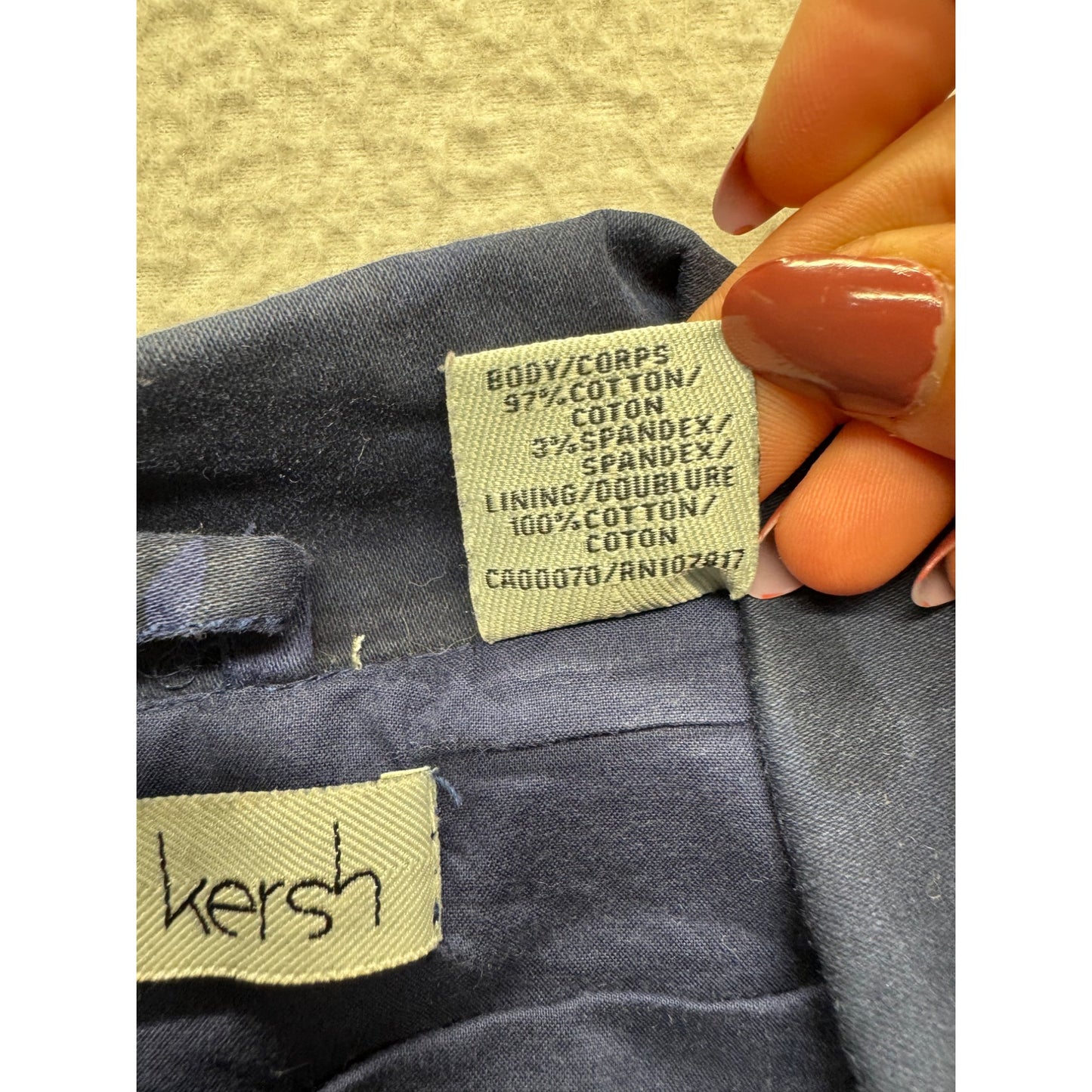 Kersh Camo Jacket XS Blue Long Sleeve Cotton Blend With Pockets #9069