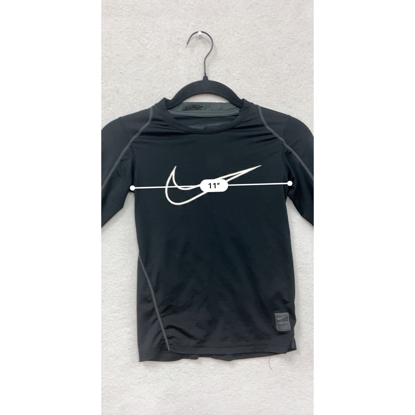 Nike Pro Black Long Sleeve Fitted Dri-Fit Shirt XS #8616