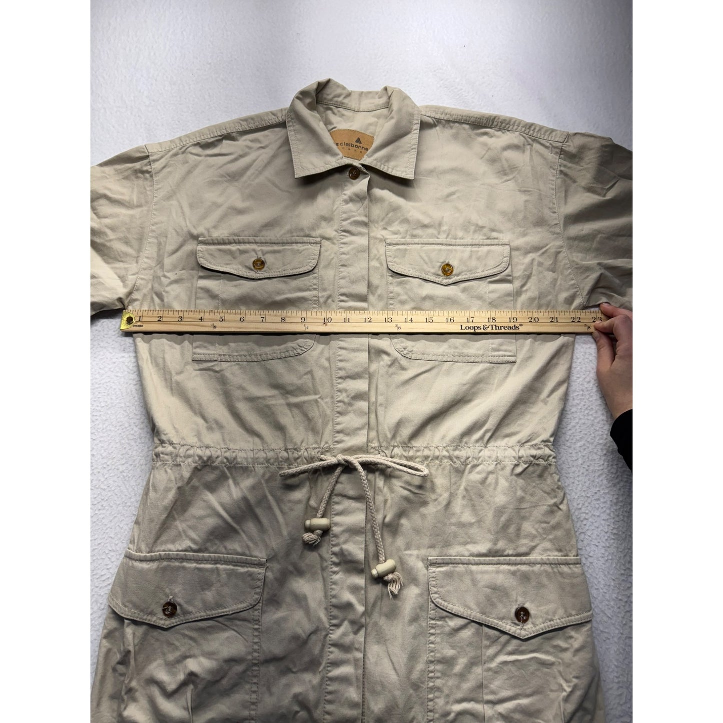 Vintage Liz Claiborne Khaki Dress #5821