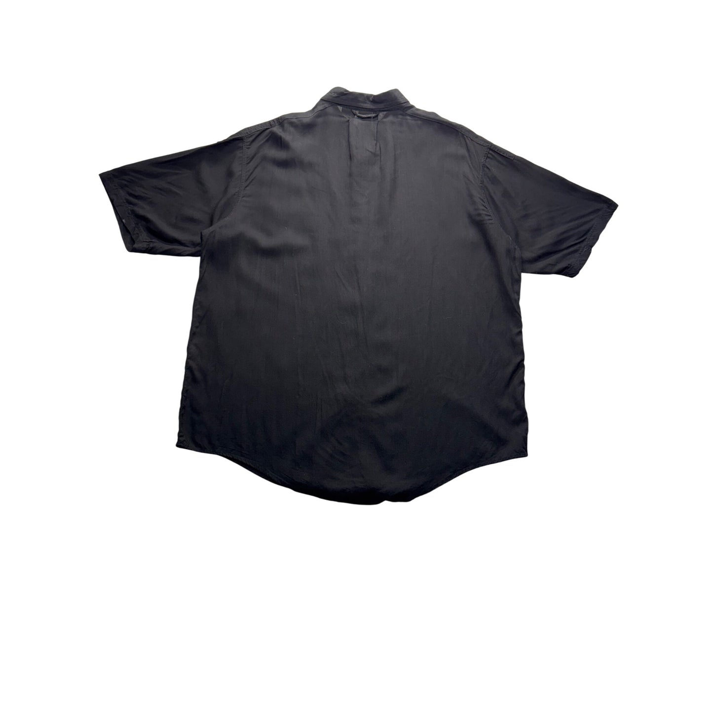 VTG On The Brink Black Button-Up Short Sleeve Shirt XL #9072