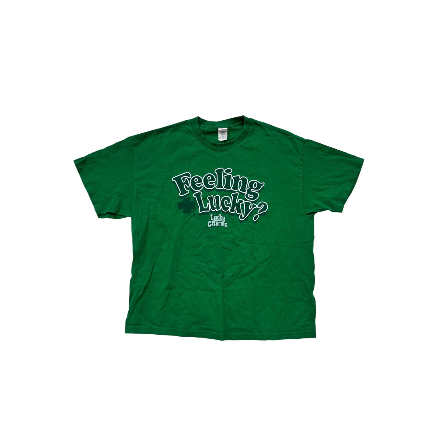 Lucky Charms "Feeling Lucky?" Green T-Shirt Mens 2XL #6586