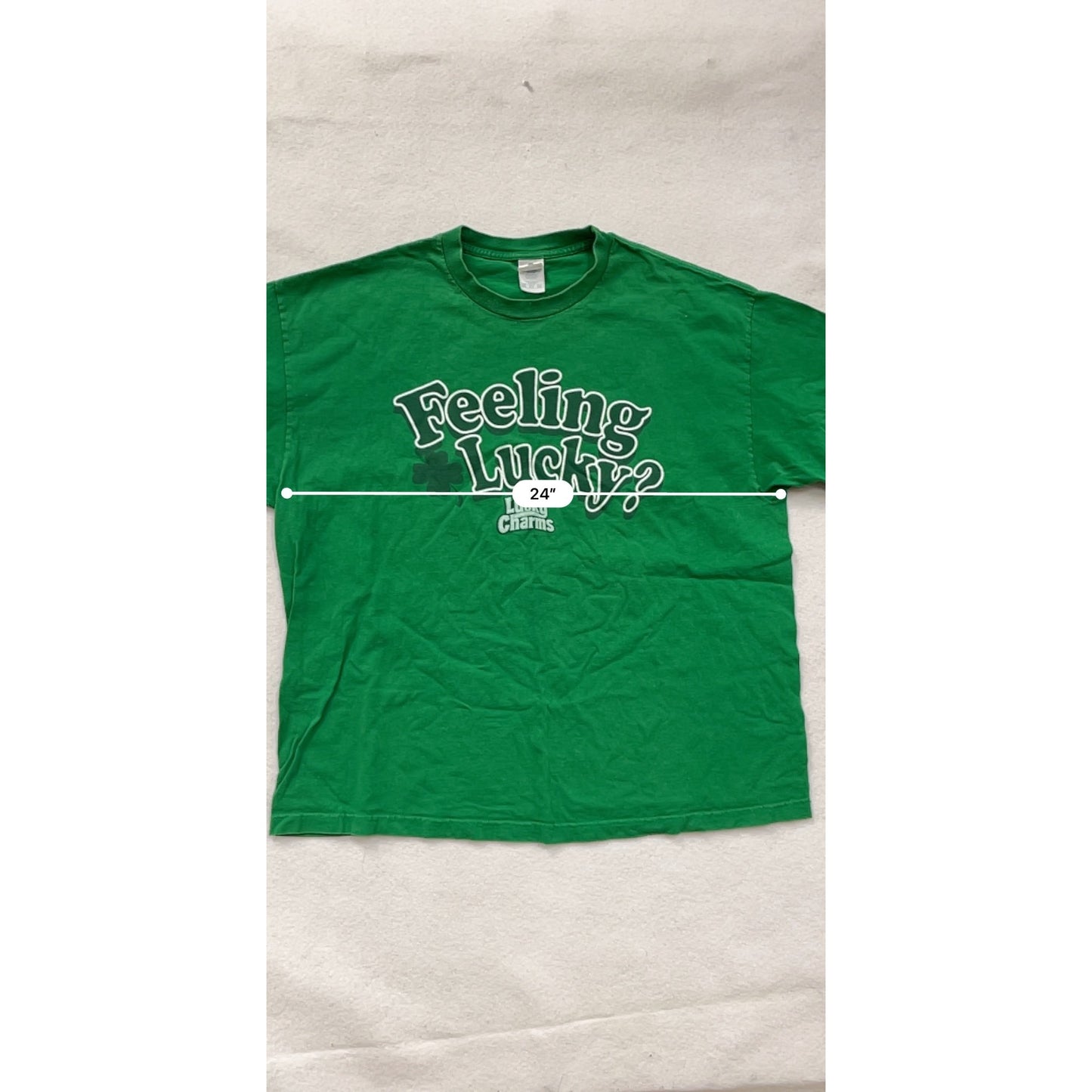 Lucky Charms "Feeling Lucky?" Green T-Shirt Mens 2XL #6586