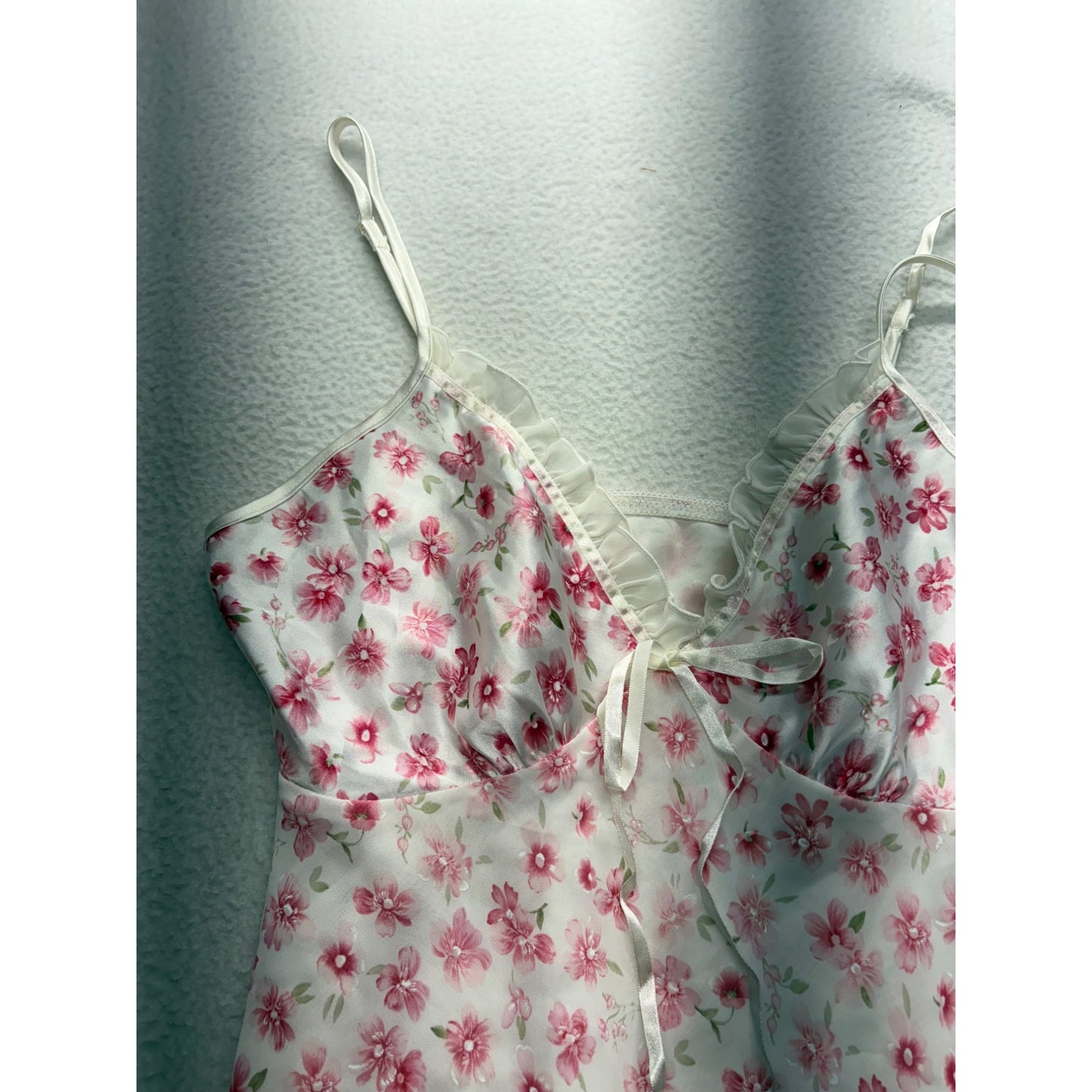 Vintage Expressions By California Dynasty Floral Sheer Nightie #7448