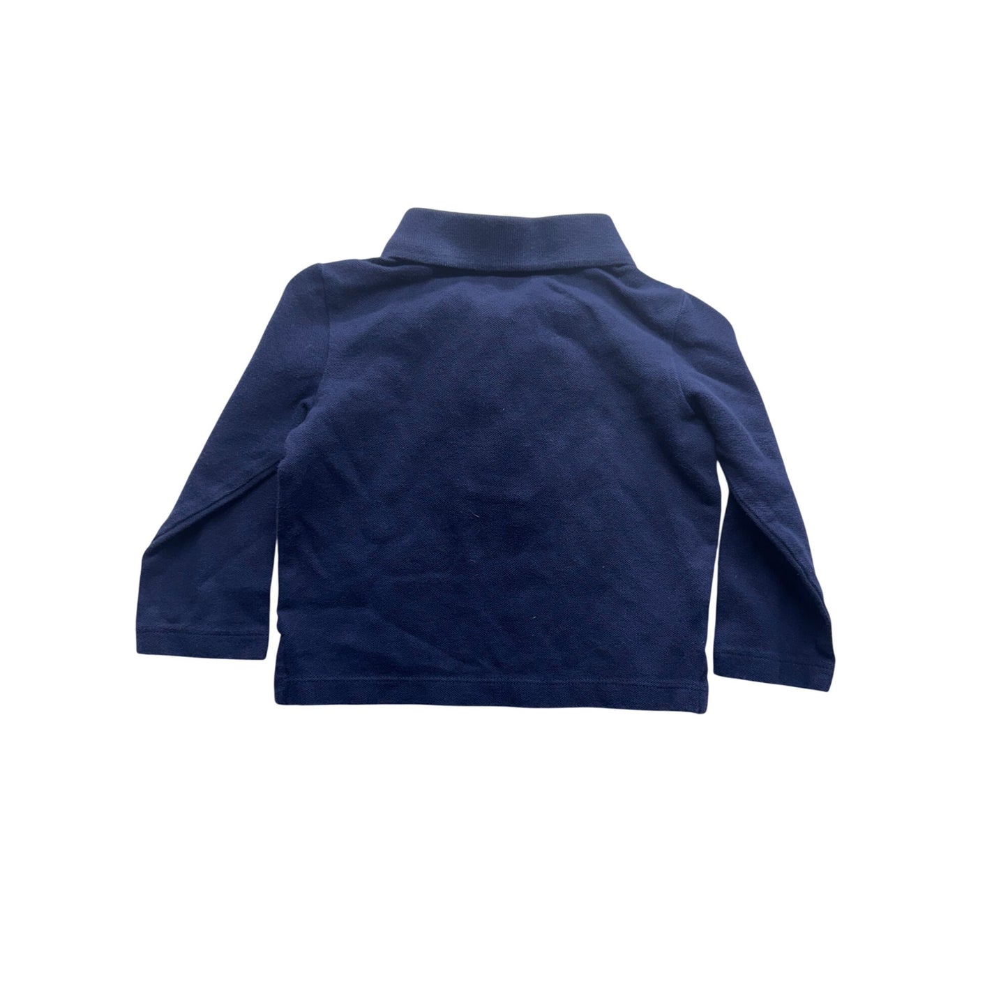 Ralph Lauren Navy Blue Long Sleeve Polo Shirt Kids 2T Cotton Blend #9107