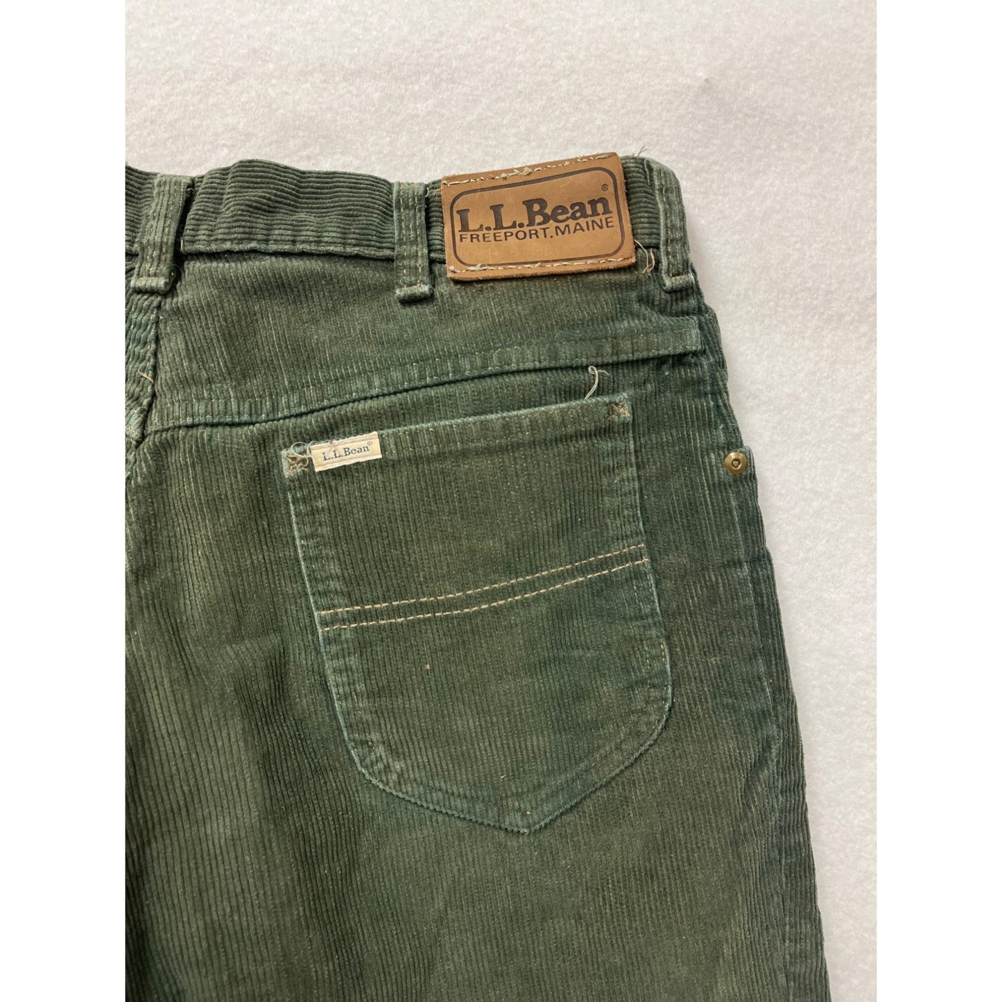 L.L. Bean Green Corduroy Pants #2946