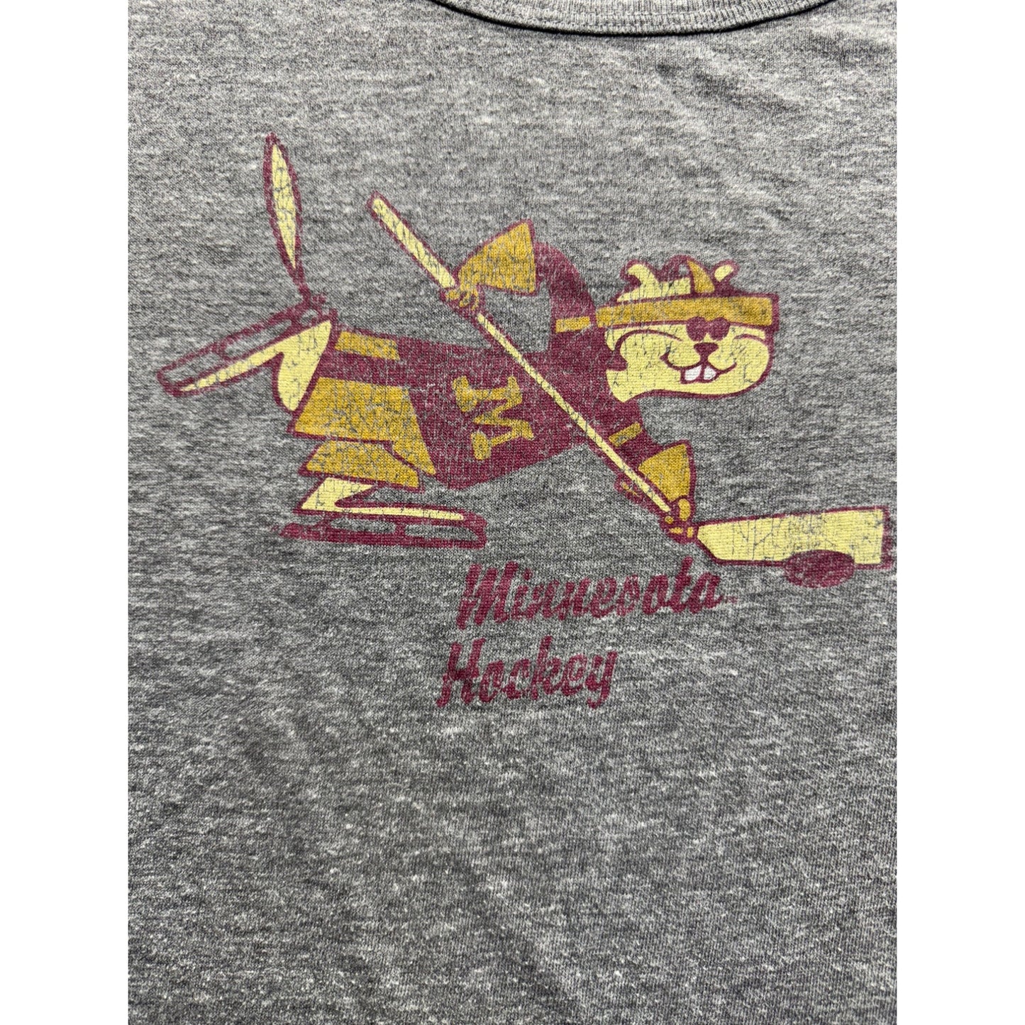 Vintage Style Minnesota Hockey T-Shirt 2XL By Alternative Earth #7995
