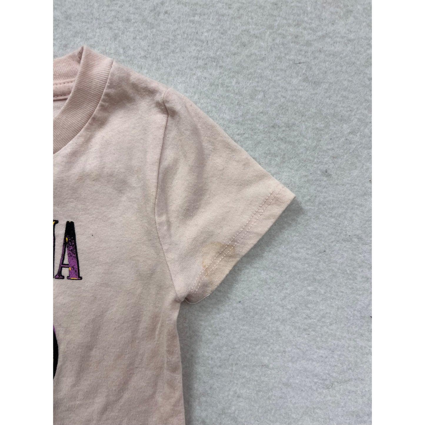 Nirvana Baby Tee 18M Pink With Smiley Face Graphic #8116