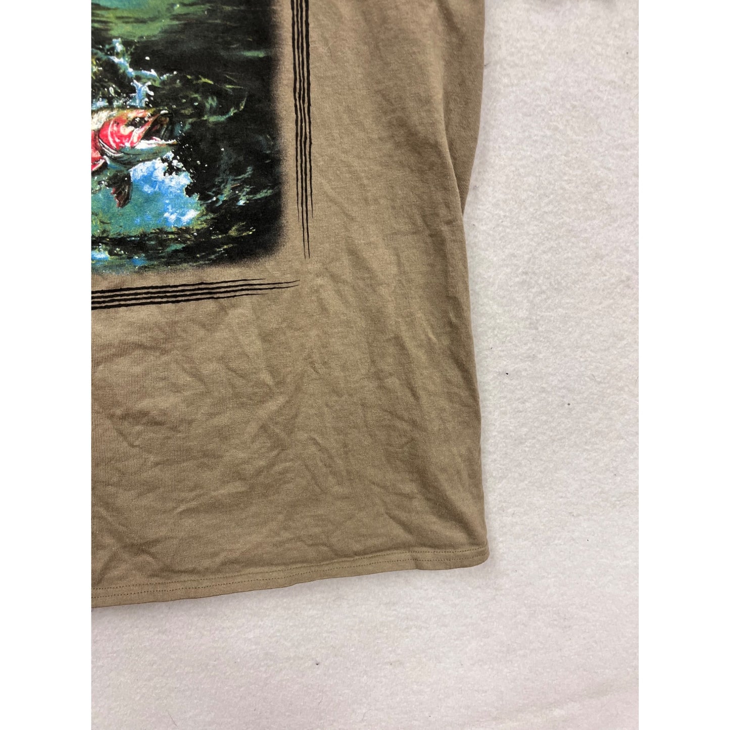 Juneau Alaska Graphic T-Shirt Brown Size L #243A