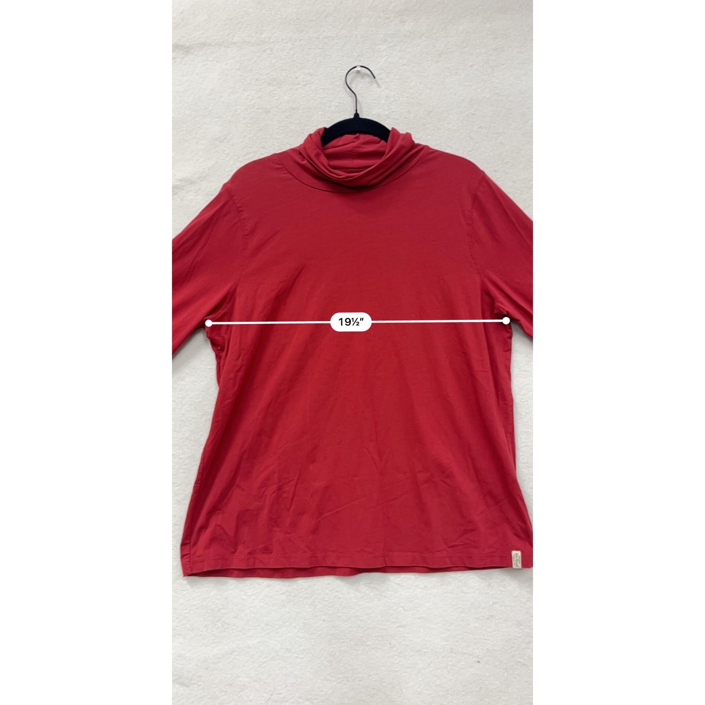 XL Red Old Ranch Long-Sleeve Cotton Turtleneck Shirt #8526