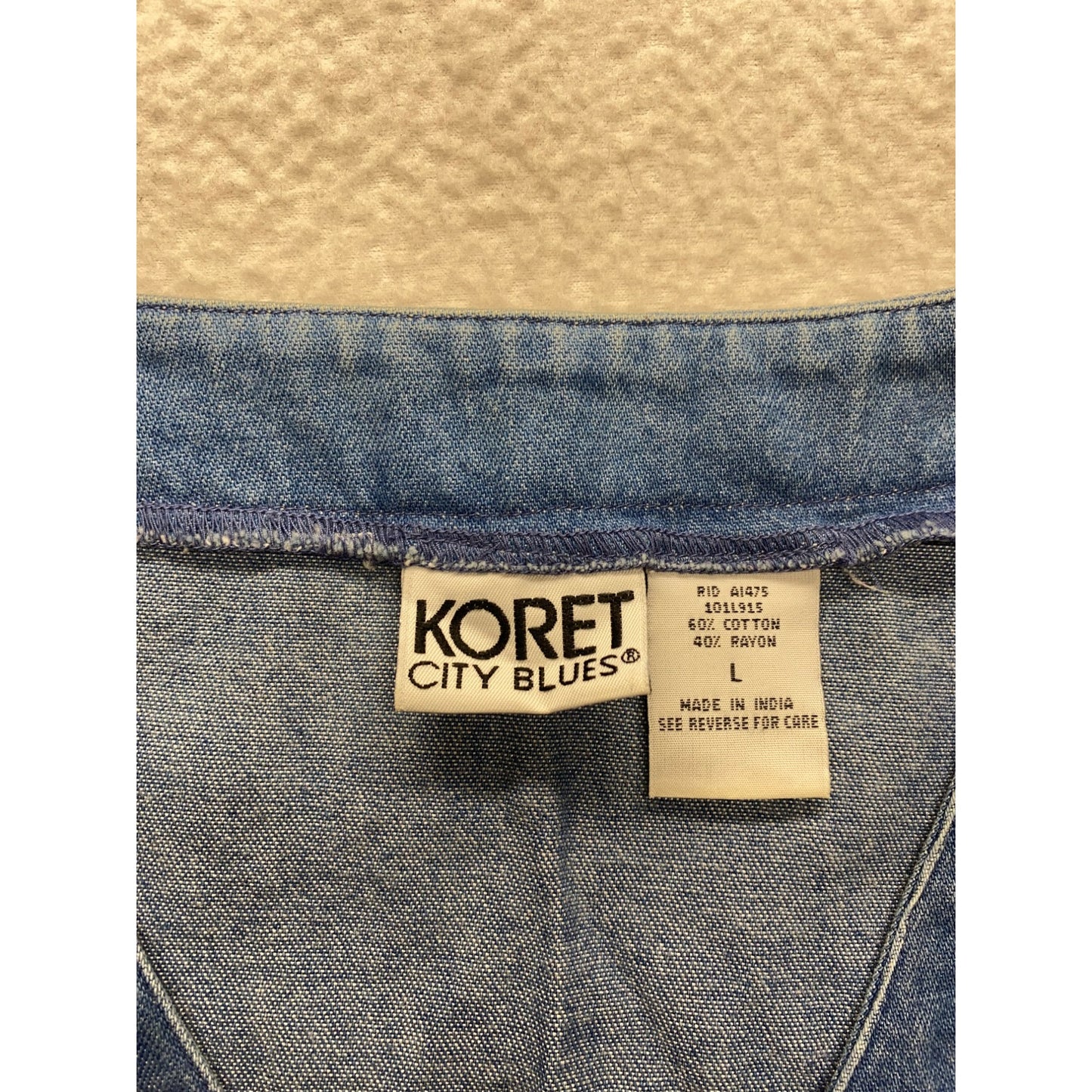 Vintage Koret City Blues Womens Denim Vest #5851