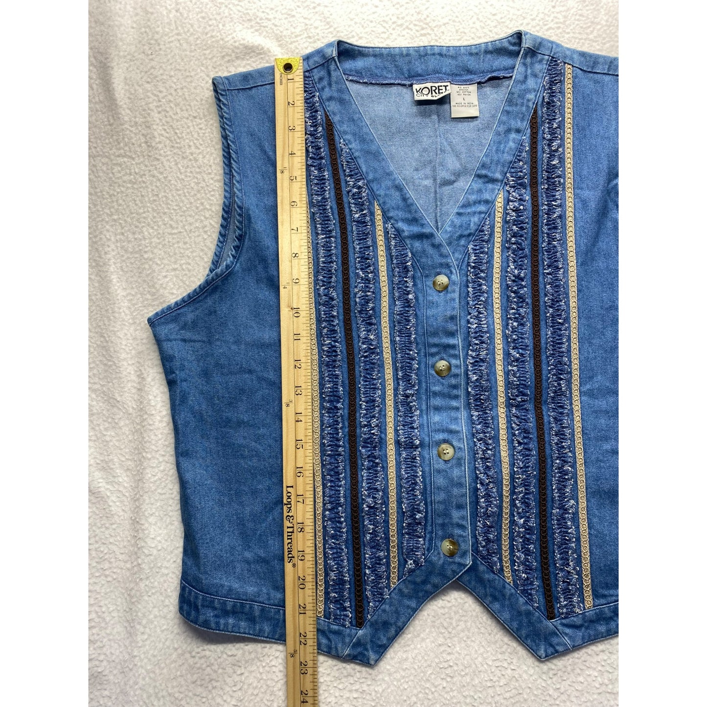 Vintage Koret City Blues Womens Denim Vest #5851
