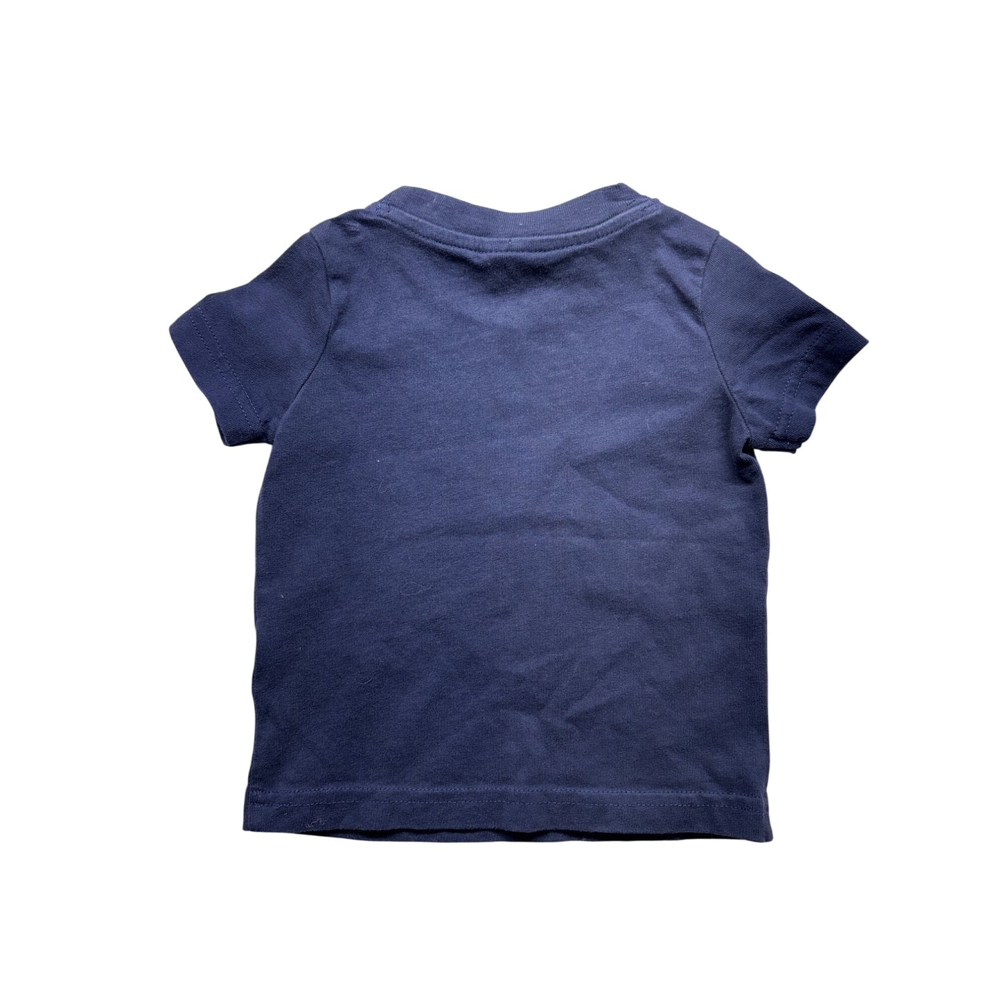 Janie & Jack Infant T-Shirt 3-6 Months Navy Blue 100% Cotton Nautical Flags Design #6380