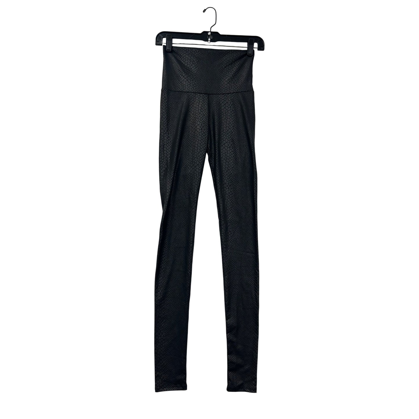 Black High-Waisted Snakeskin Print Leggings Womens Stretchy Yoga Pants #6592