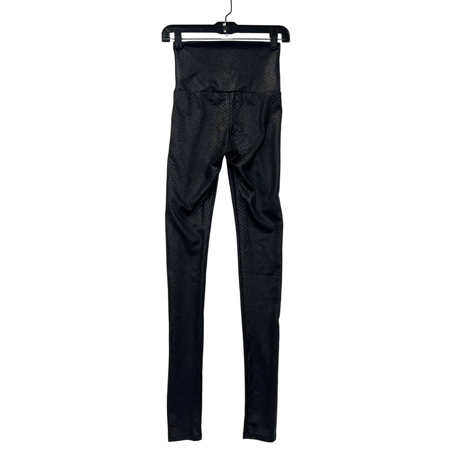 Black High-Waisted Snakeskin Print Leggings Womens Stretchy Yoga Pants #6592
