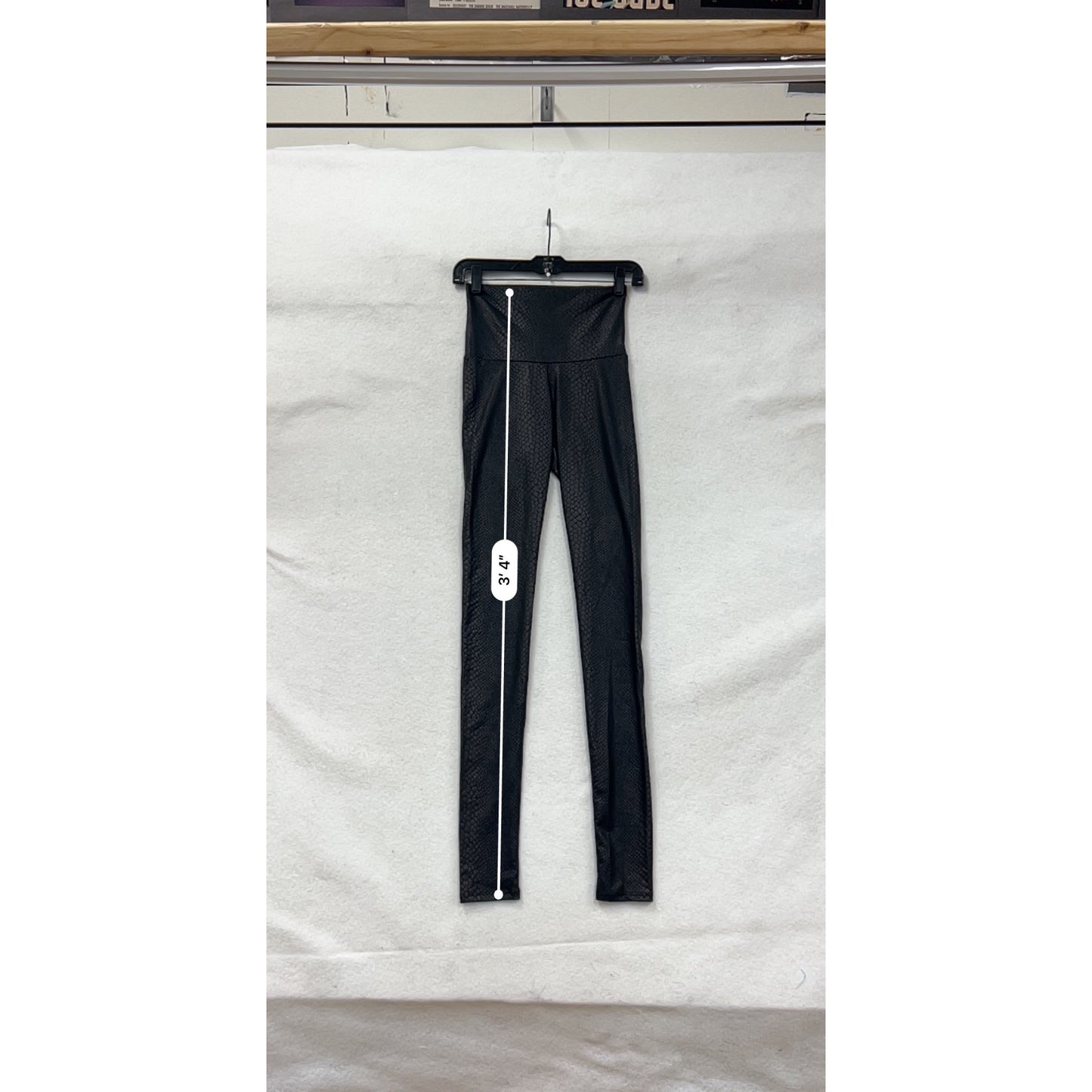 Black High-Waisted Snakeskin Print Leggings Womens Stretchy Yoga Pants #6592