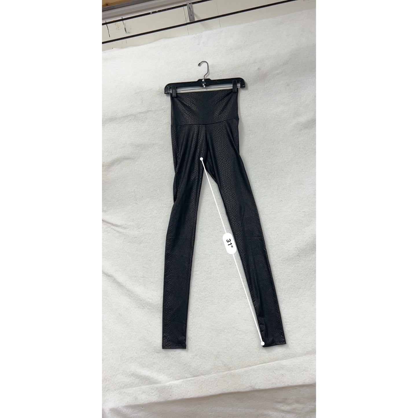 Black High-Waisted Snakeskin Print Leggings Womens Stretchy Yoga Pants #6592
