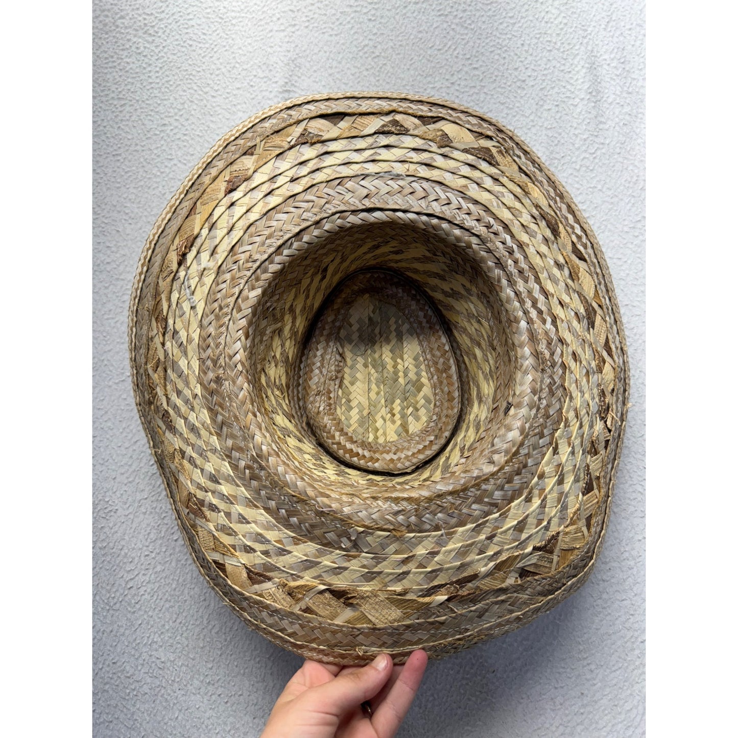 Straw Wide-Brim Hat With Colorful Band Lightweight & Durable Design #9767