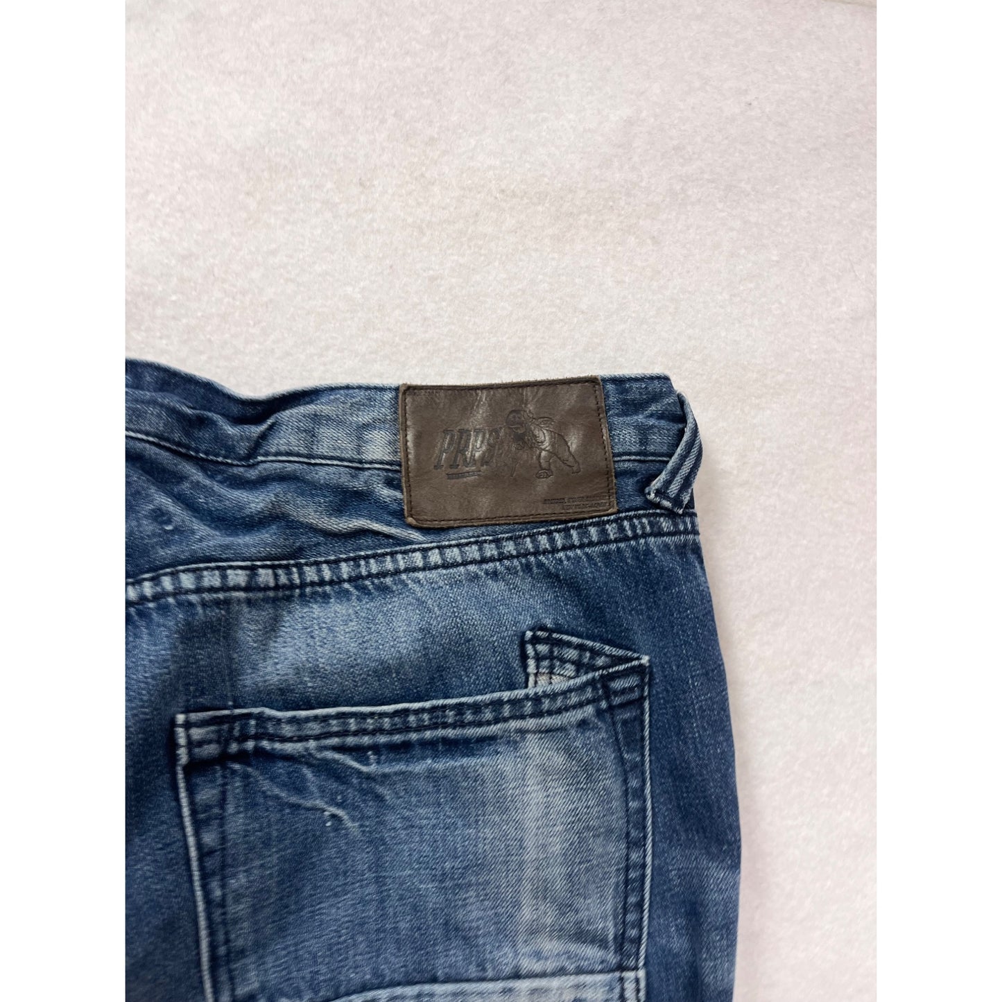 PRPS Distressed Straight Leg Jeans Size 38 Blue Denim #789A