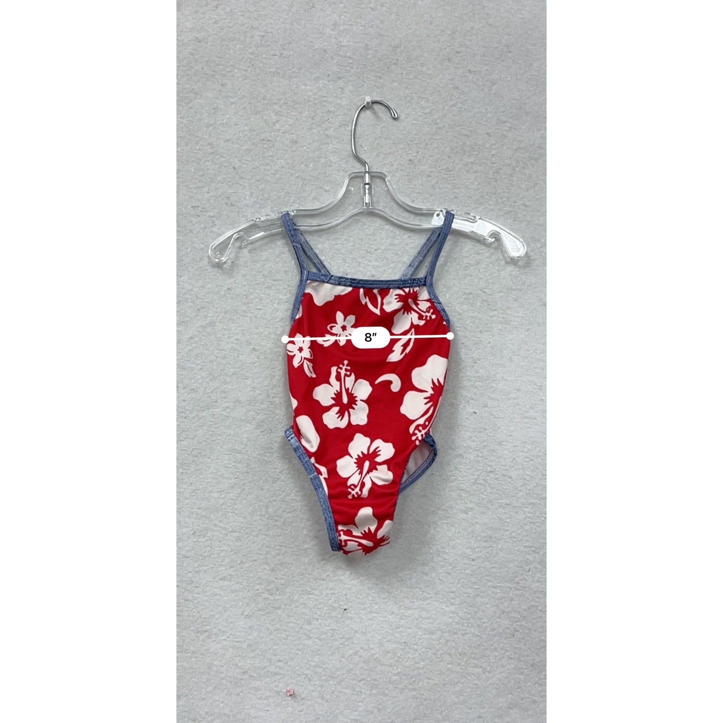 2T Cruz Red & White Floral One Piece Swimsuit #8499