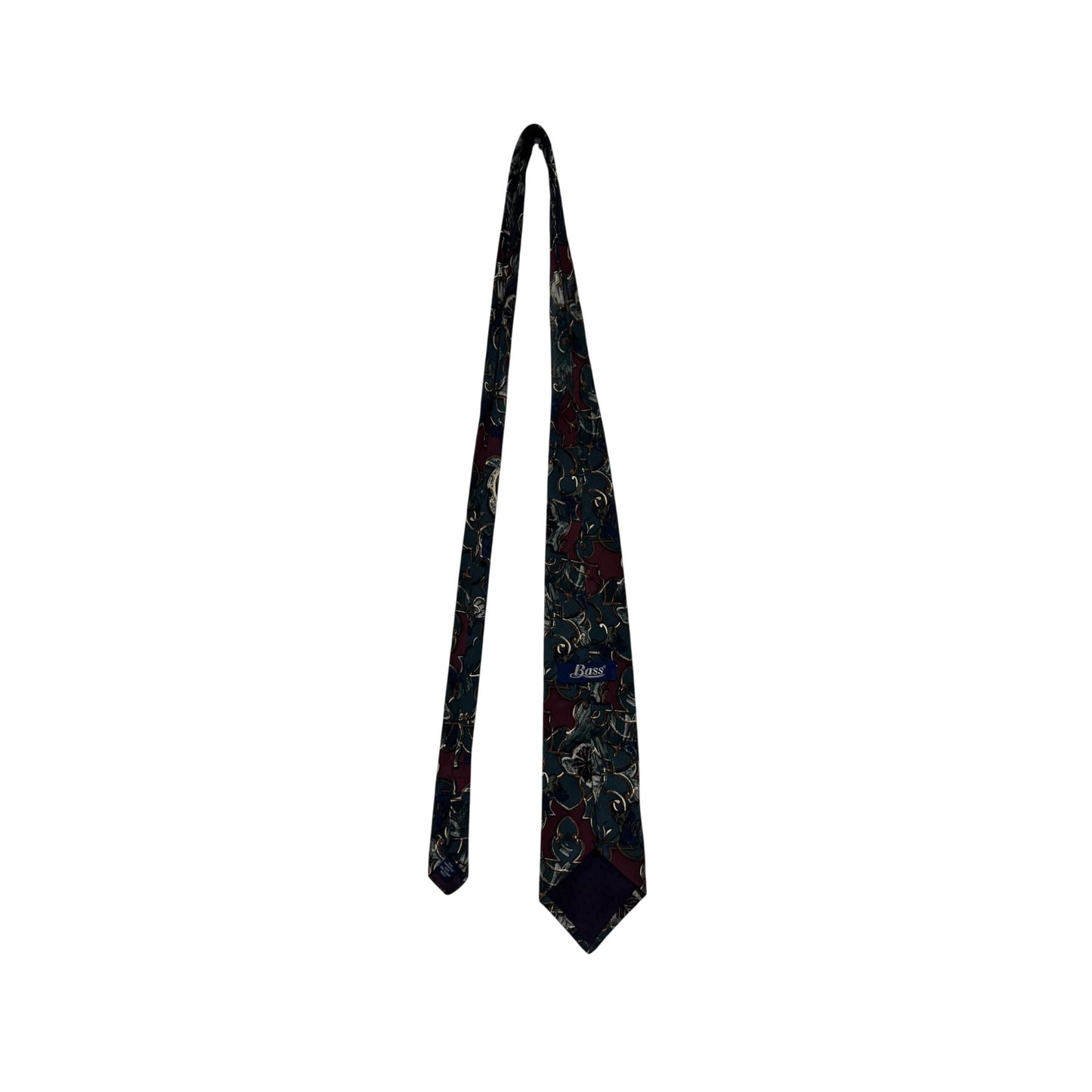 Men’s Bass Floral Patterned Silk Tie #6889