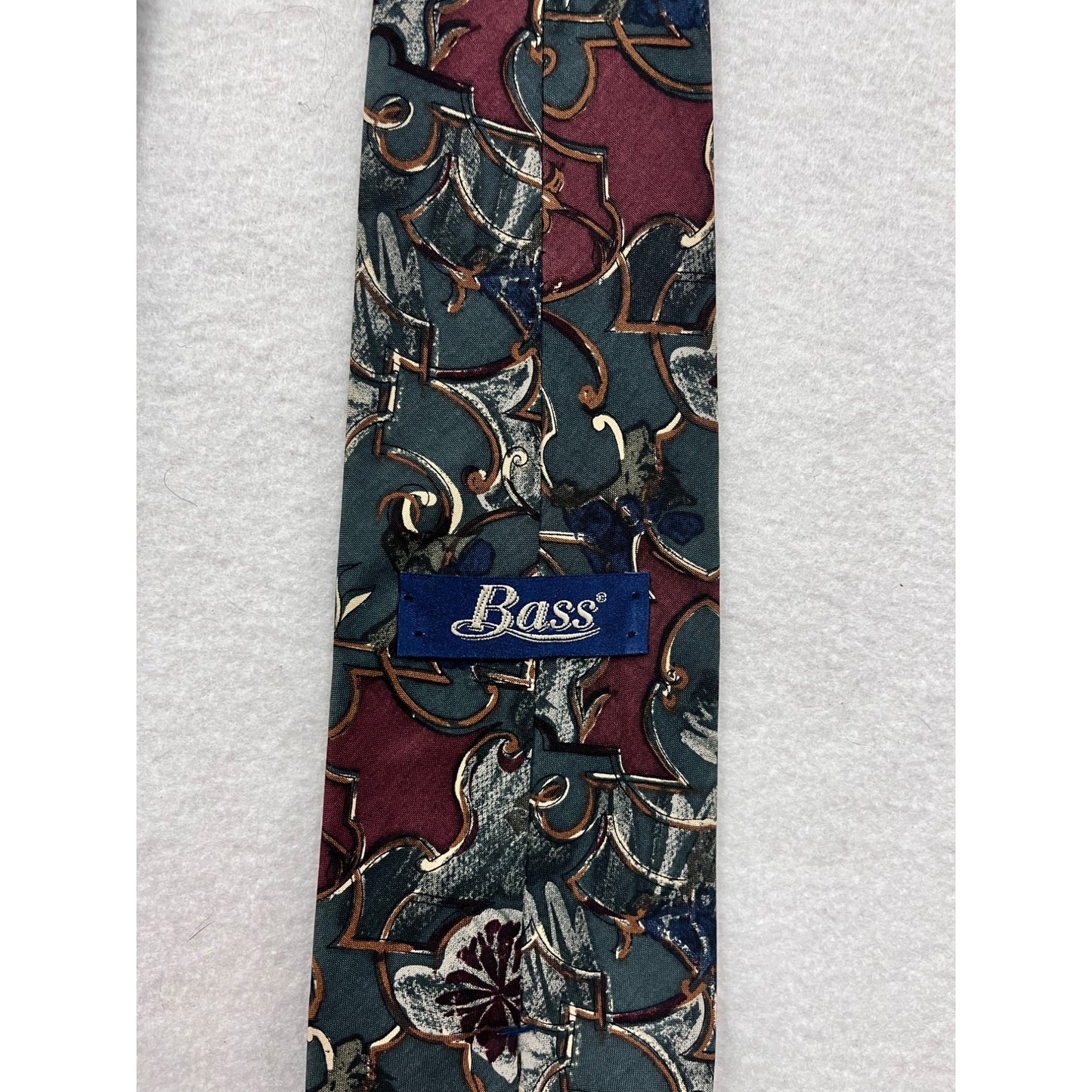 Men’s Bass Floral Patterned Silk Tie #6889