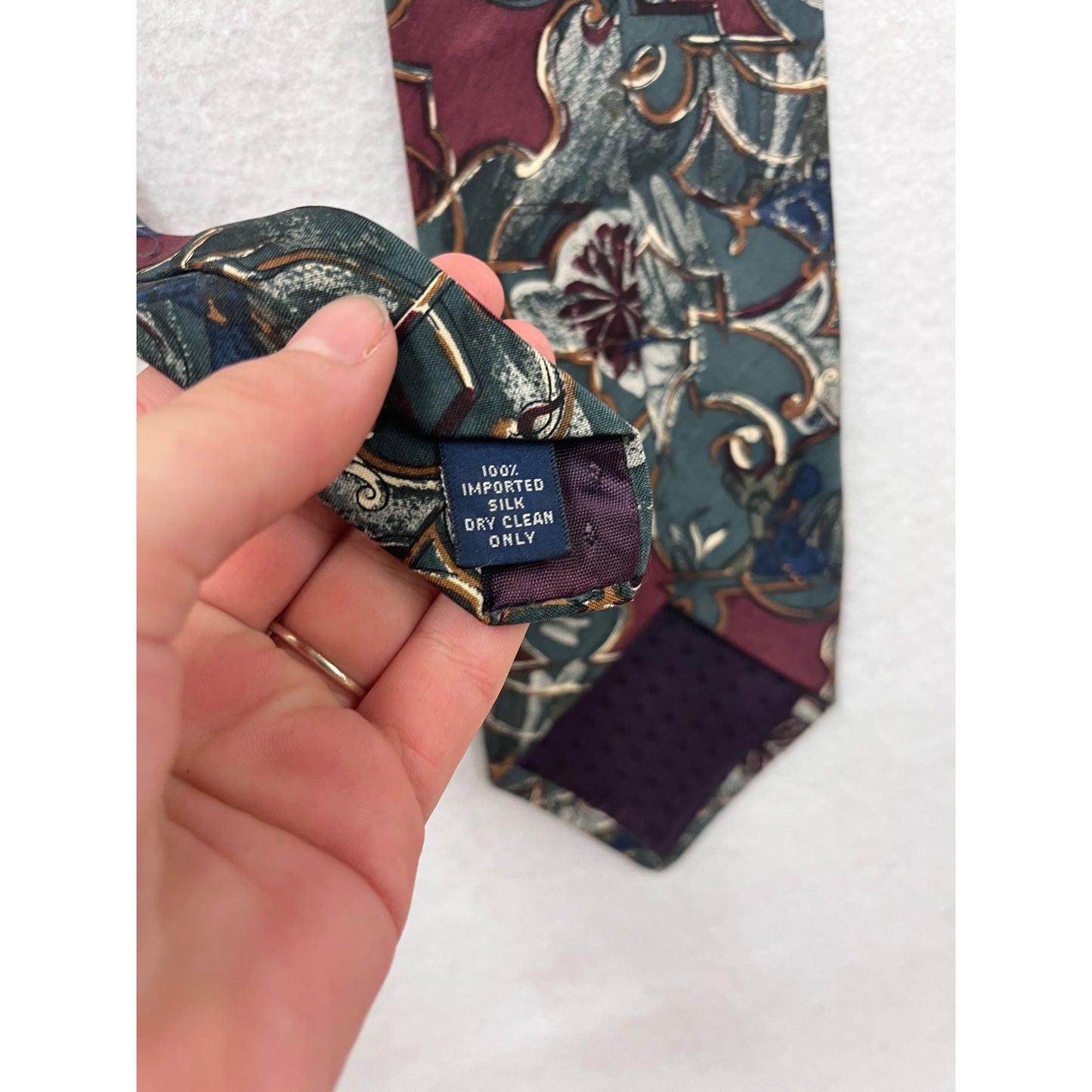 Men’s Bass Floral Patterned Silk Tie #6889