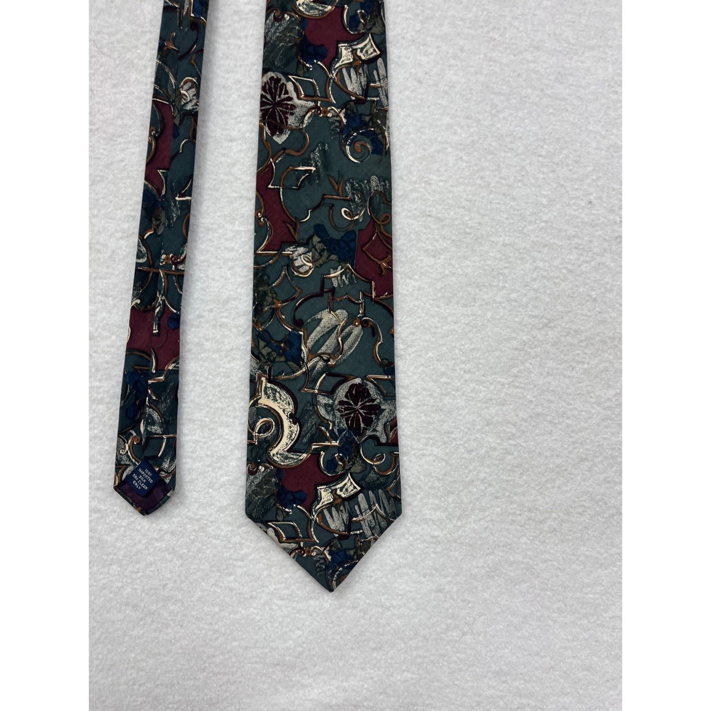 Men’s Bass Floral Patterned Silk Tie #6889