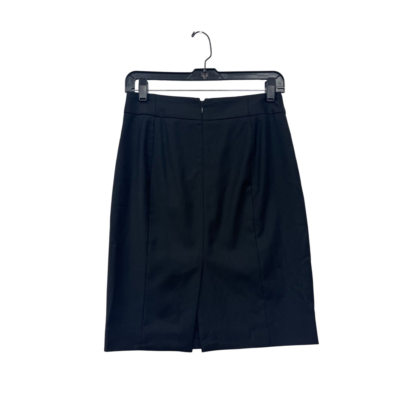 J.Crew Womens Black Super 120s Wool Skirt Size 0 #8391