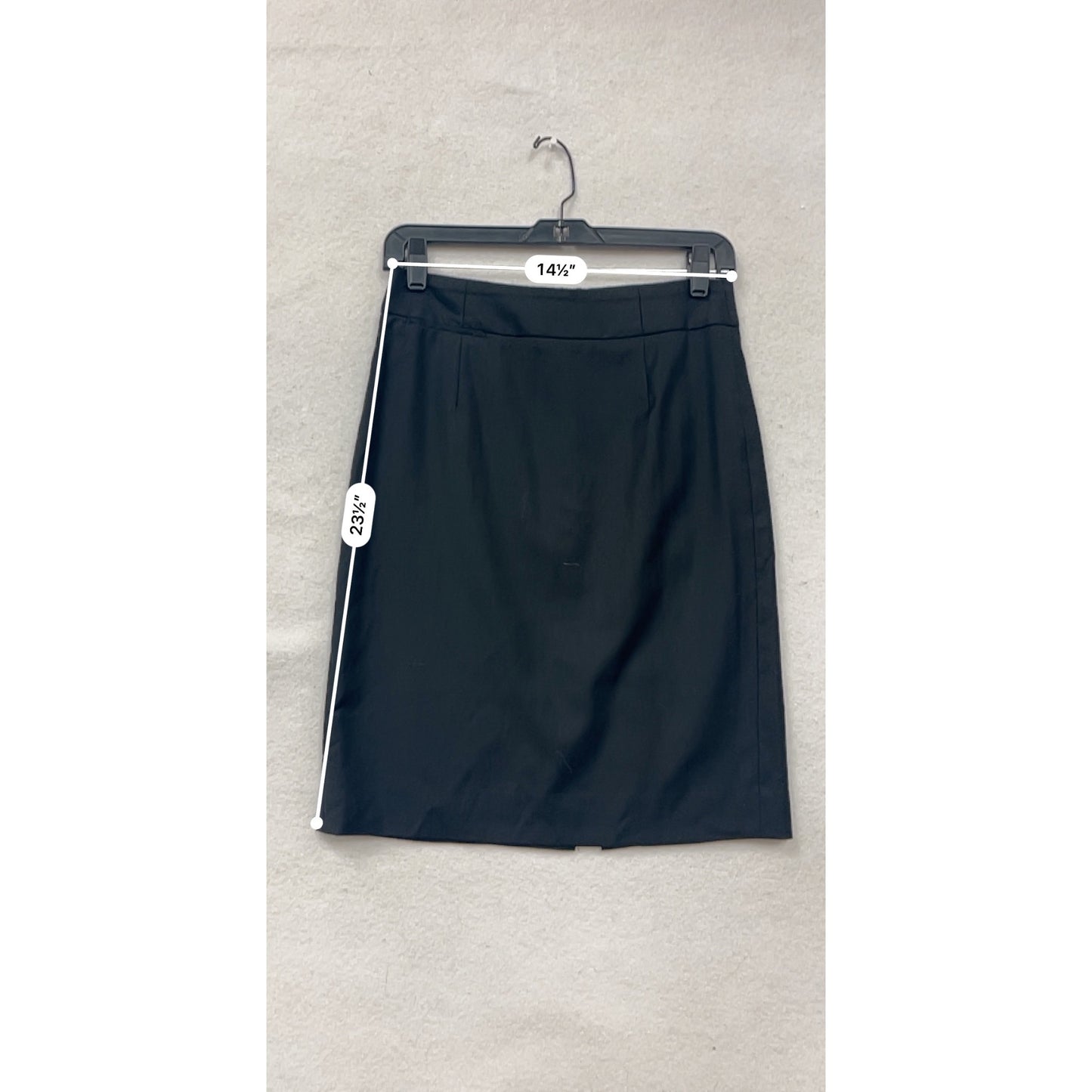 J.Crew Womens Black Super 120s Wool Skirt Size 0 #8391