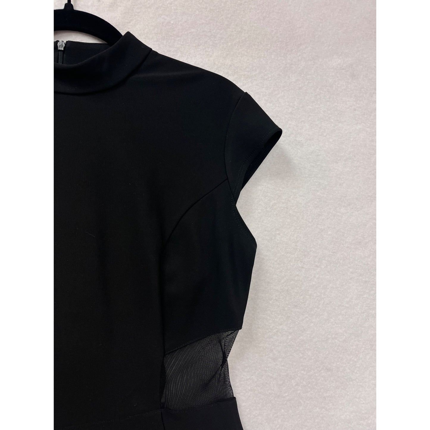 A.B.S Collection Womens Size 8 Black Sheer Panel Bodycon Dress #6402