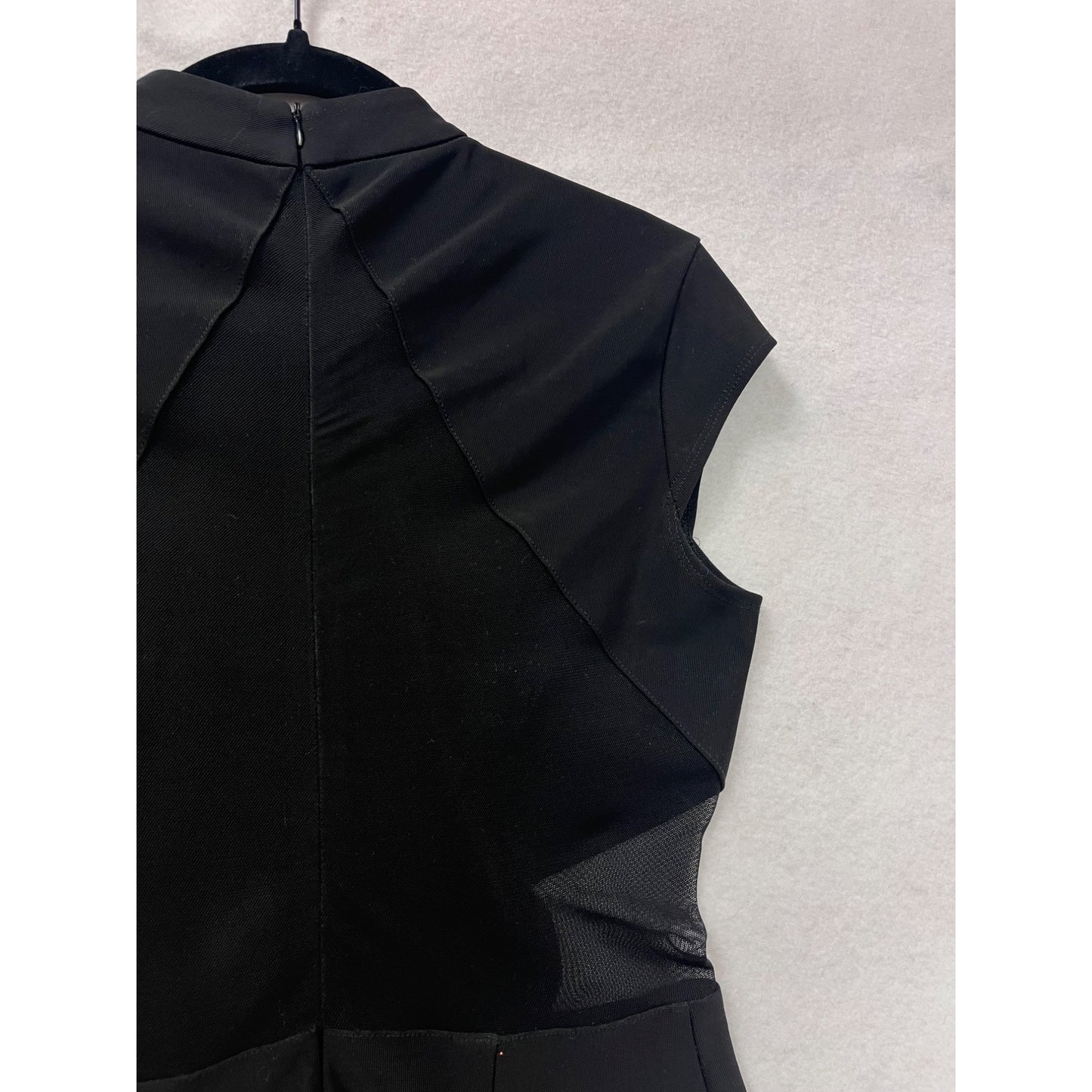 A.B.S Collection Womens Size 8 Black Sheer Panel Bodycon Dress #6402