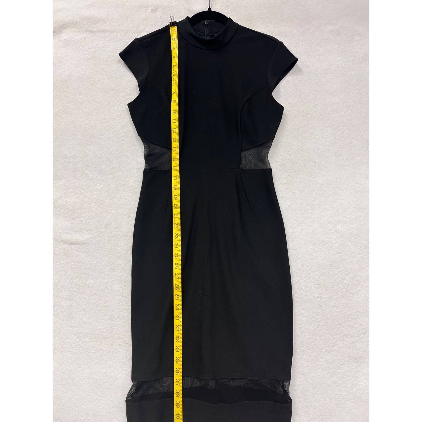 A.B.S Collection Womens Size 8 Black Sheer Panel Bodycon Dress #6402