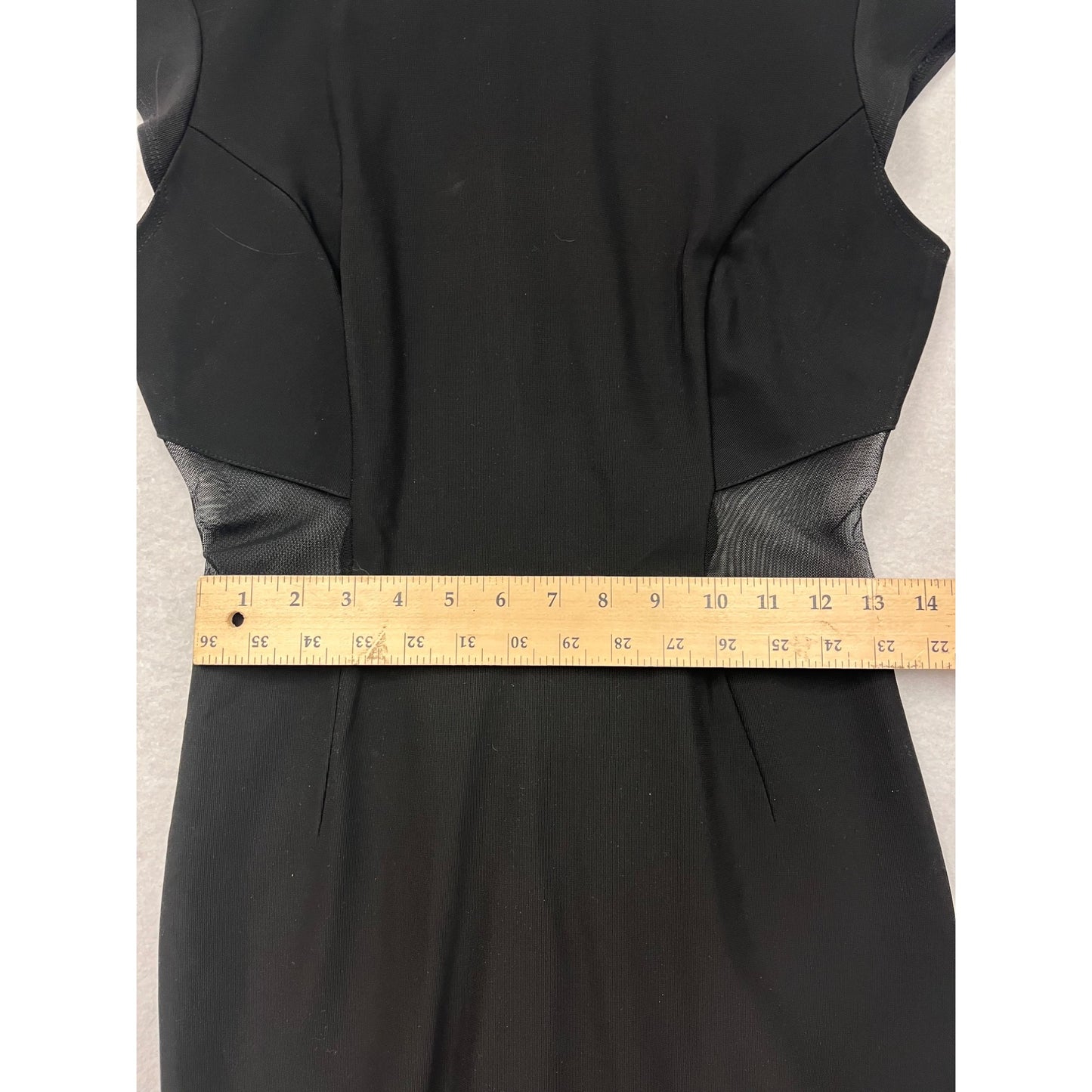 A.B.S Collection Womens Size 8 Black Sheer Panel Bodycon Dress #6402