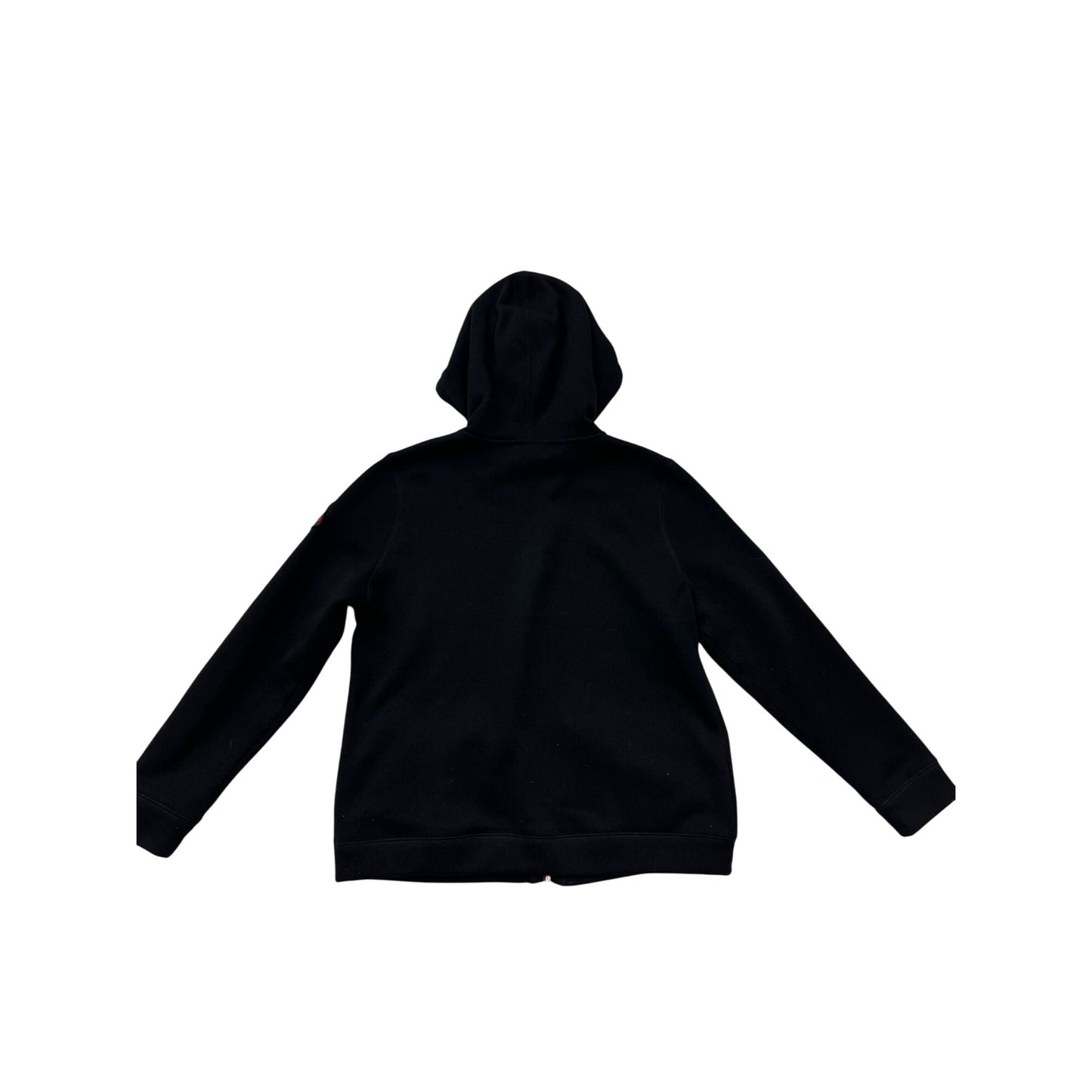 Lauren Ralph Lauren Womens Black & Red Hooded Zip-Up Jacket With Pockets #6182