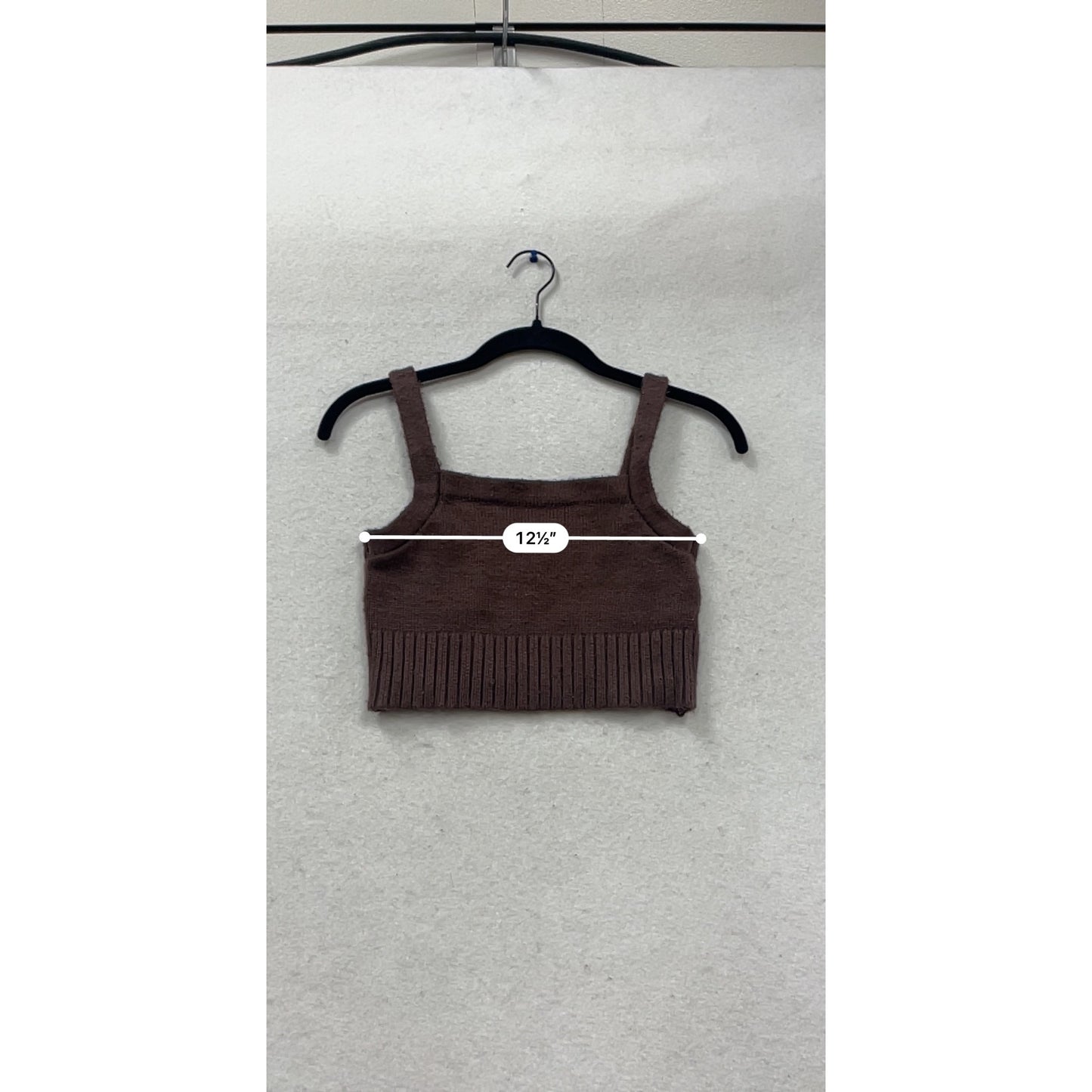 Garage Brown Knit Crop Top P/S #507A