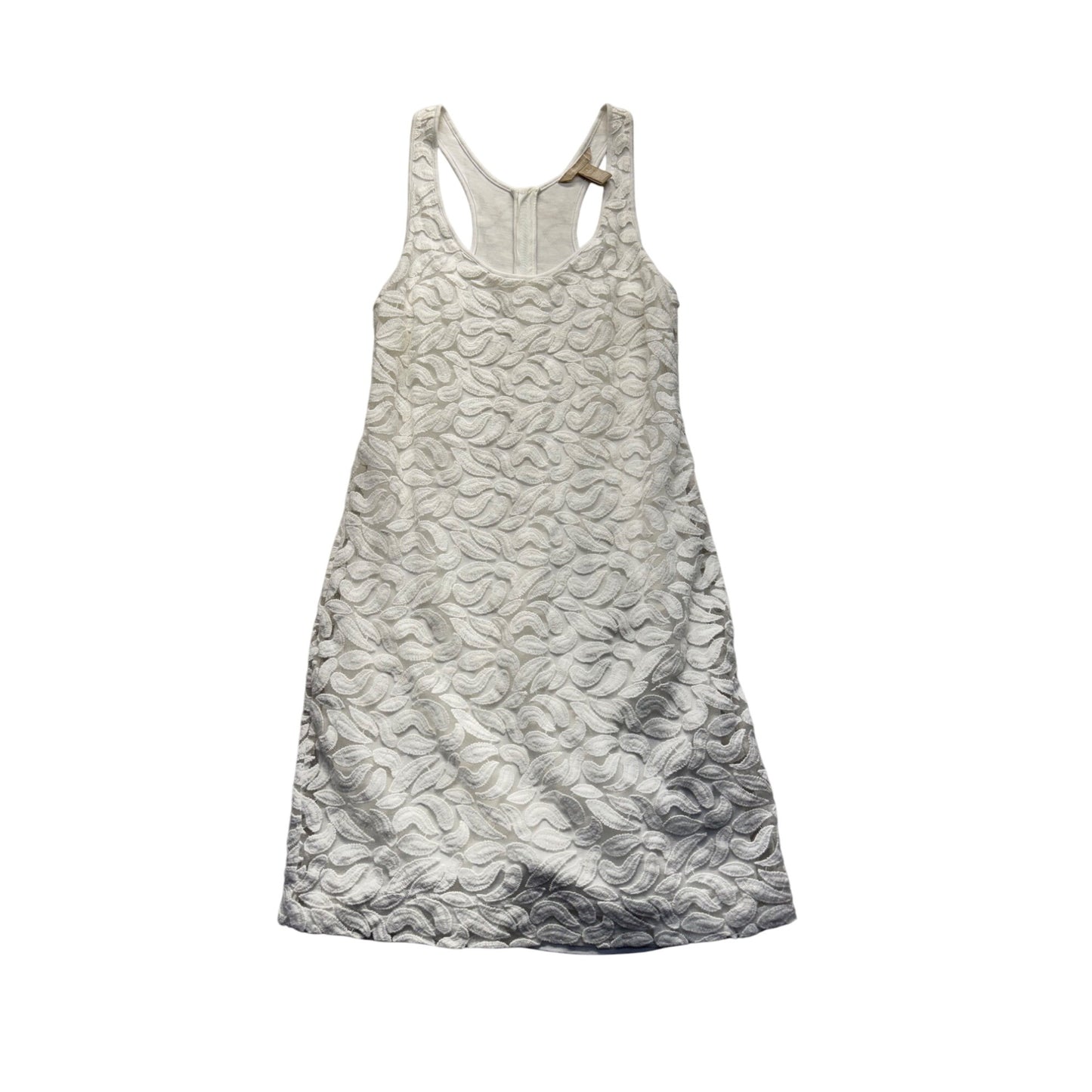 Banana Republic White Textured Sleeveless Racerback Dress Size 4 #7797