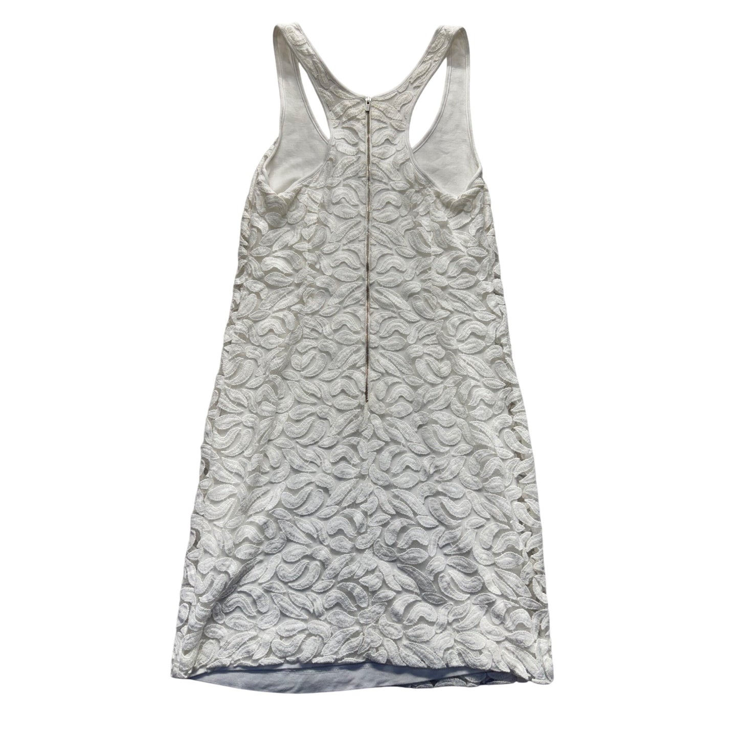 Banana Republic White Textured Sleeveless Racerback Dress Size 4 #7797